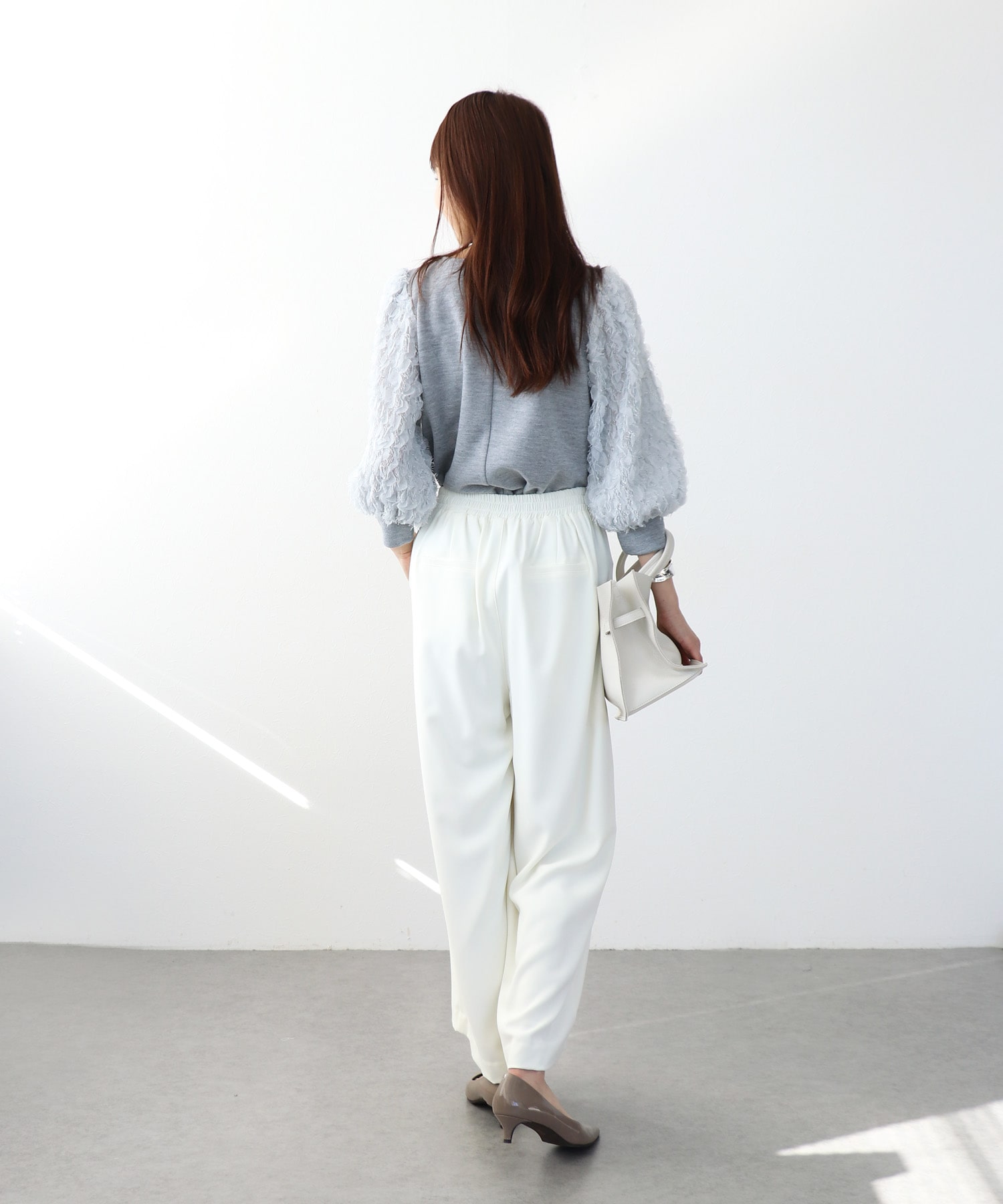 袖ドッキングトップス