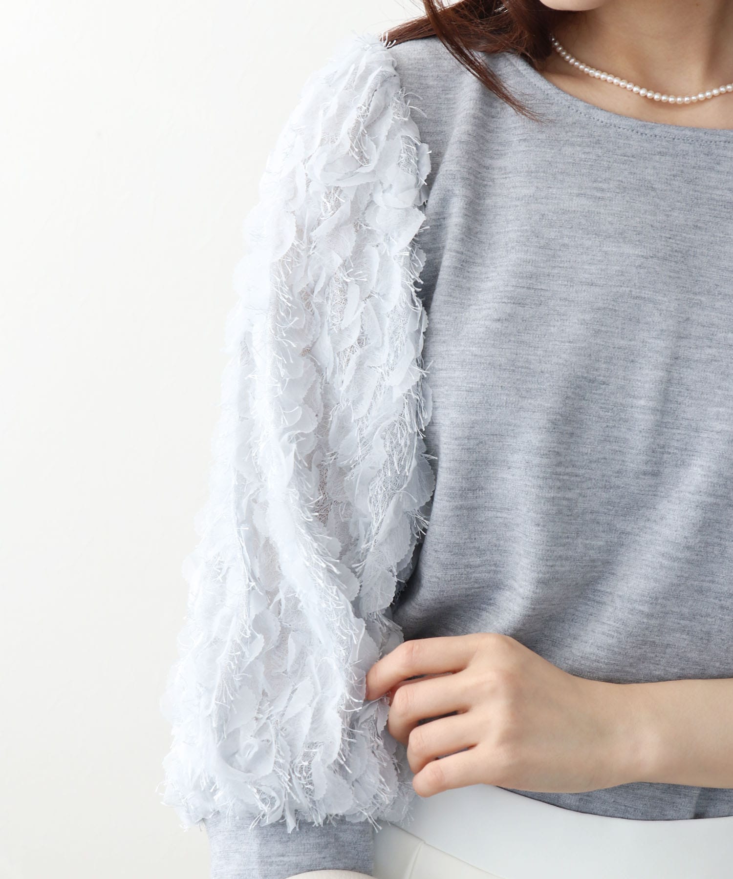 袖ドッキングトップス