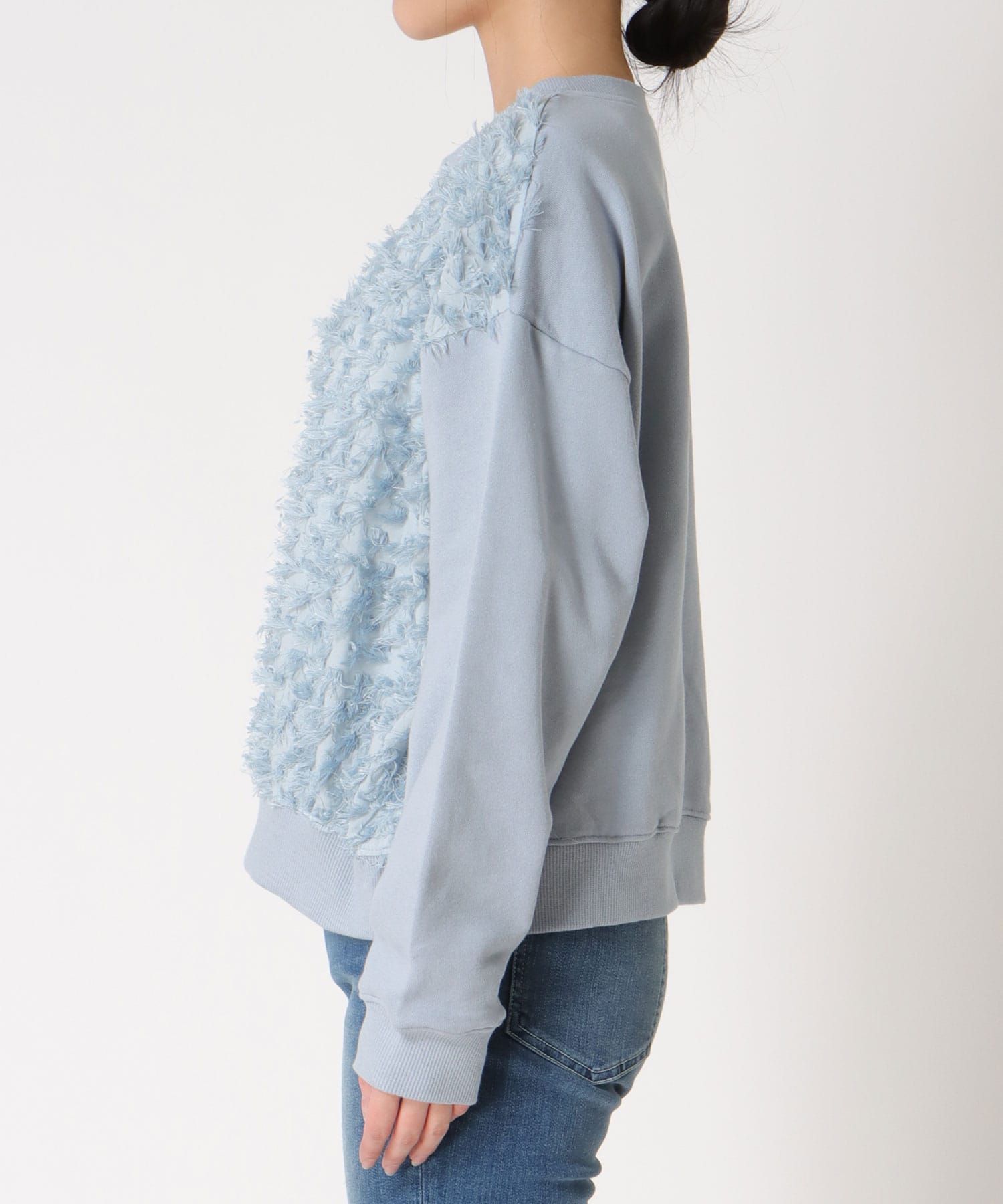 ジャカード×裏毛トップス