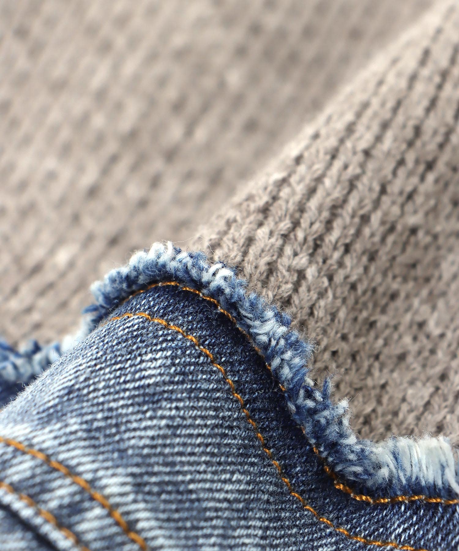 デニムドッキングニットブルゾン