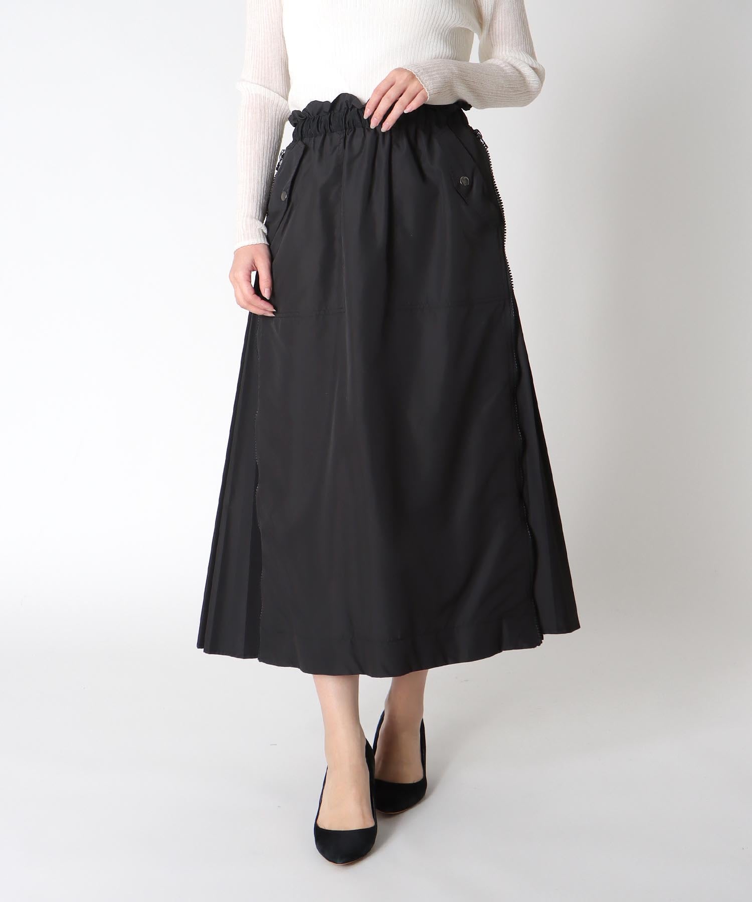 サイドファスナープリーツスカート