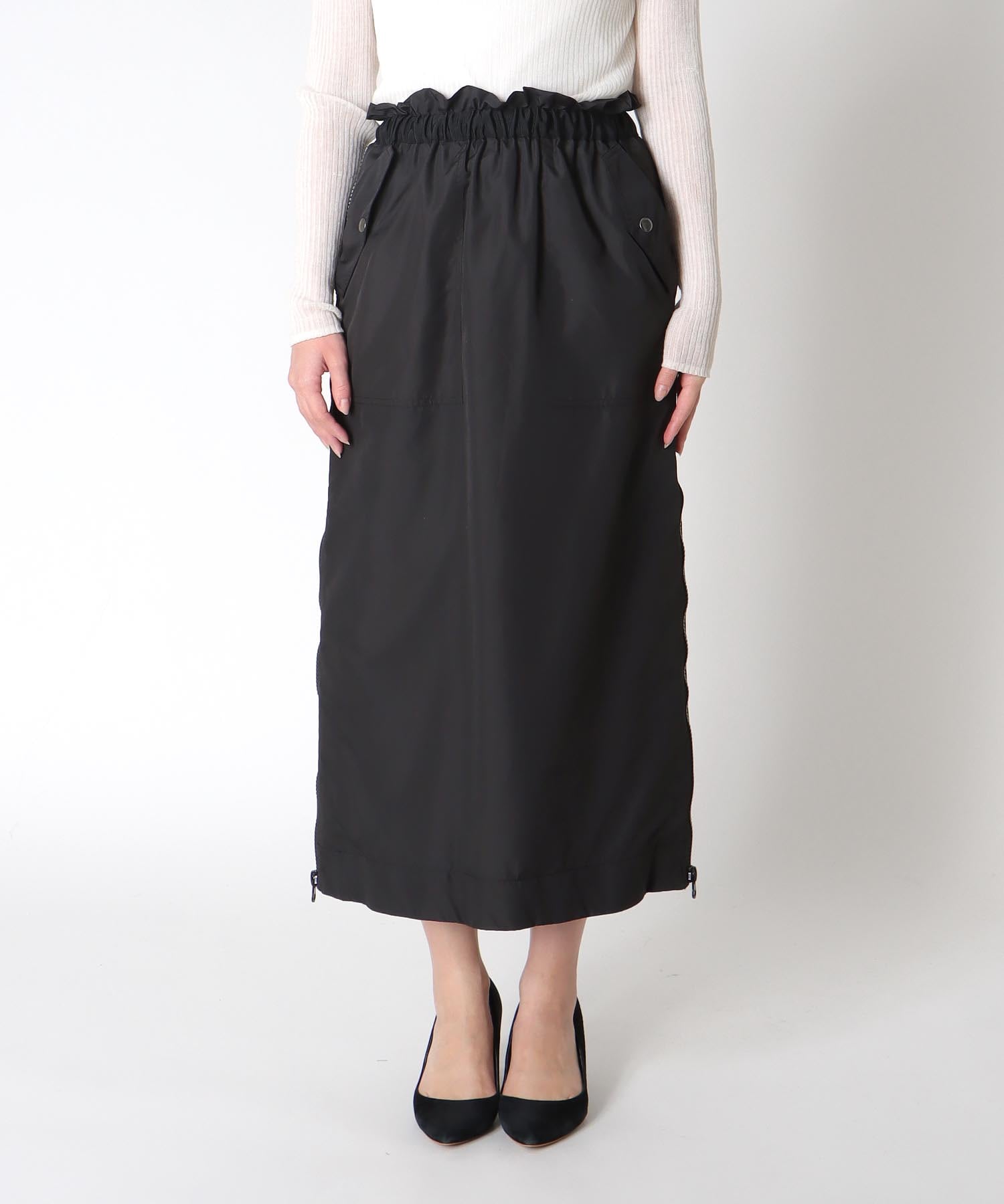 サイドファスナープリーツスカート