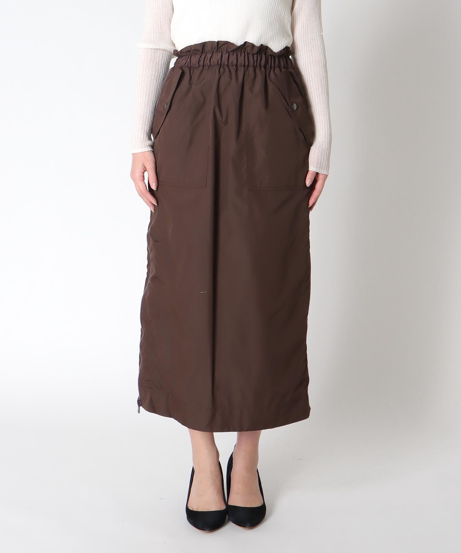 サイドファスナープリーツスカート