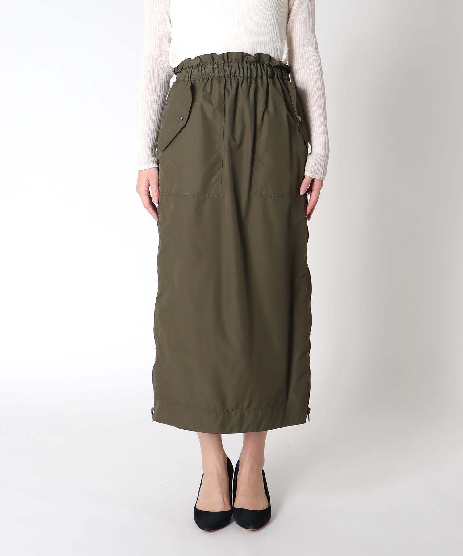 サイドファスナープリーツスカート