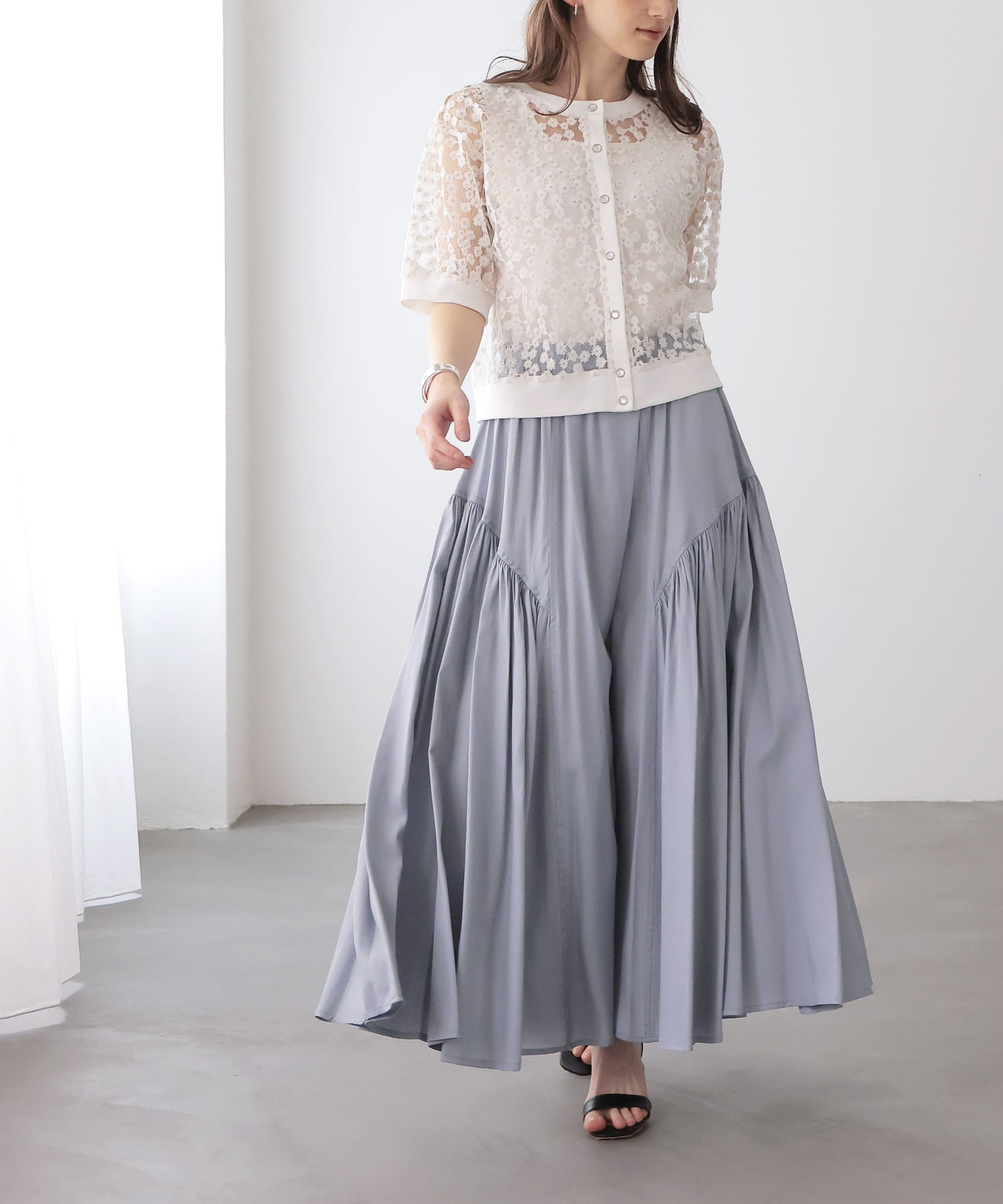 サイドギャザスカート