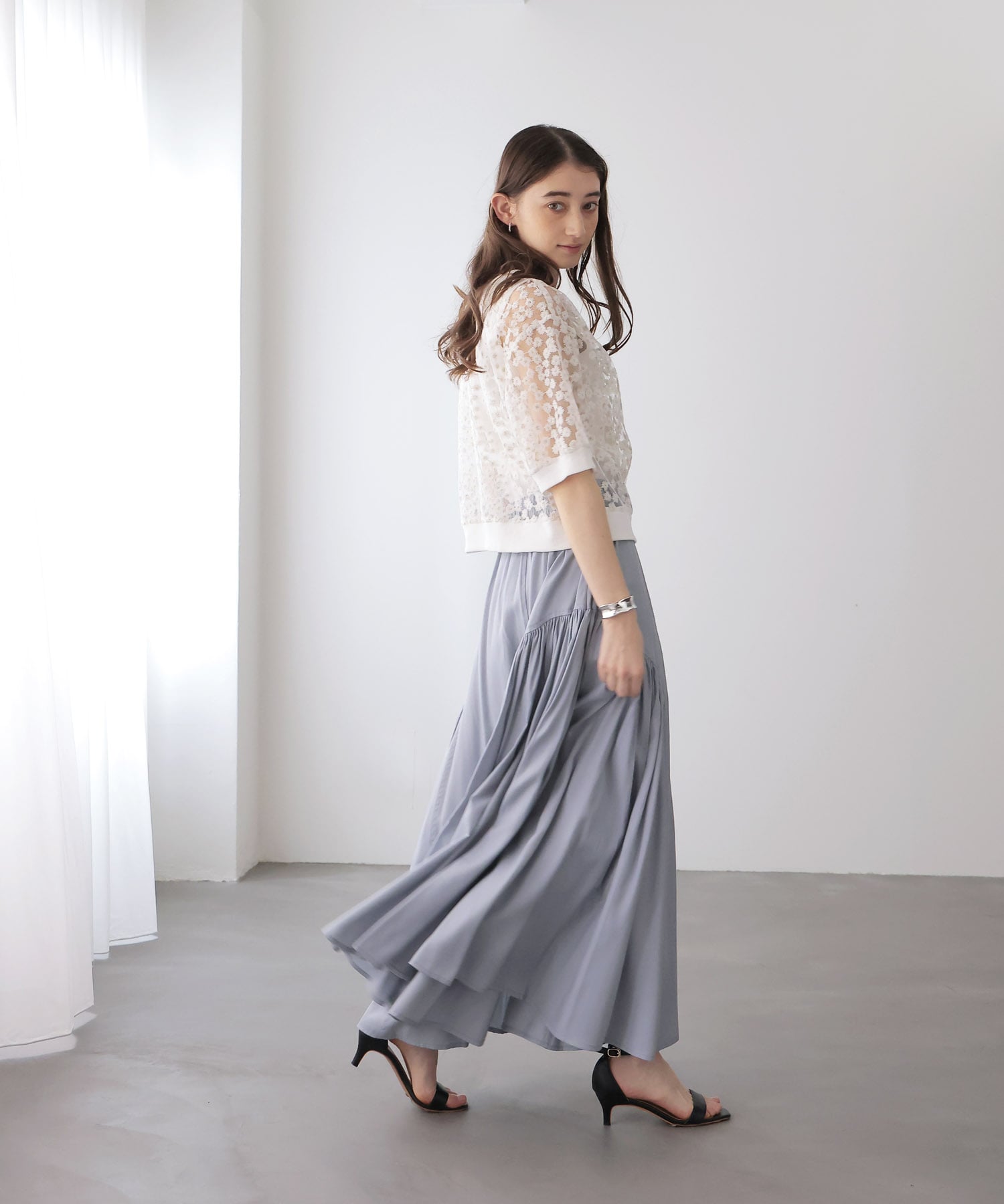 サイドギャザスカート