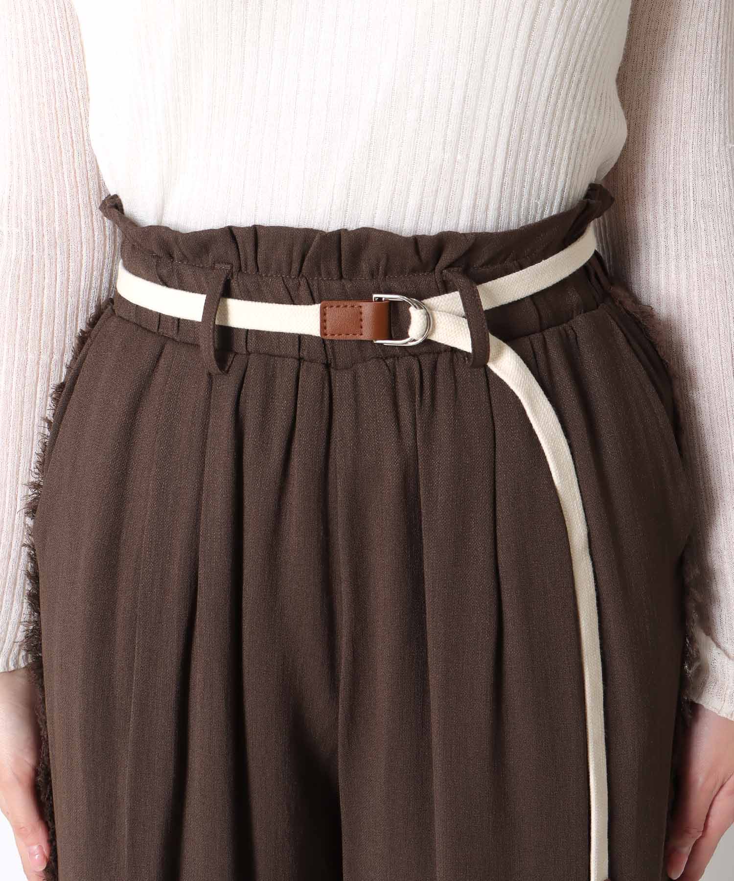 サイドフリンジベルト付パンツ