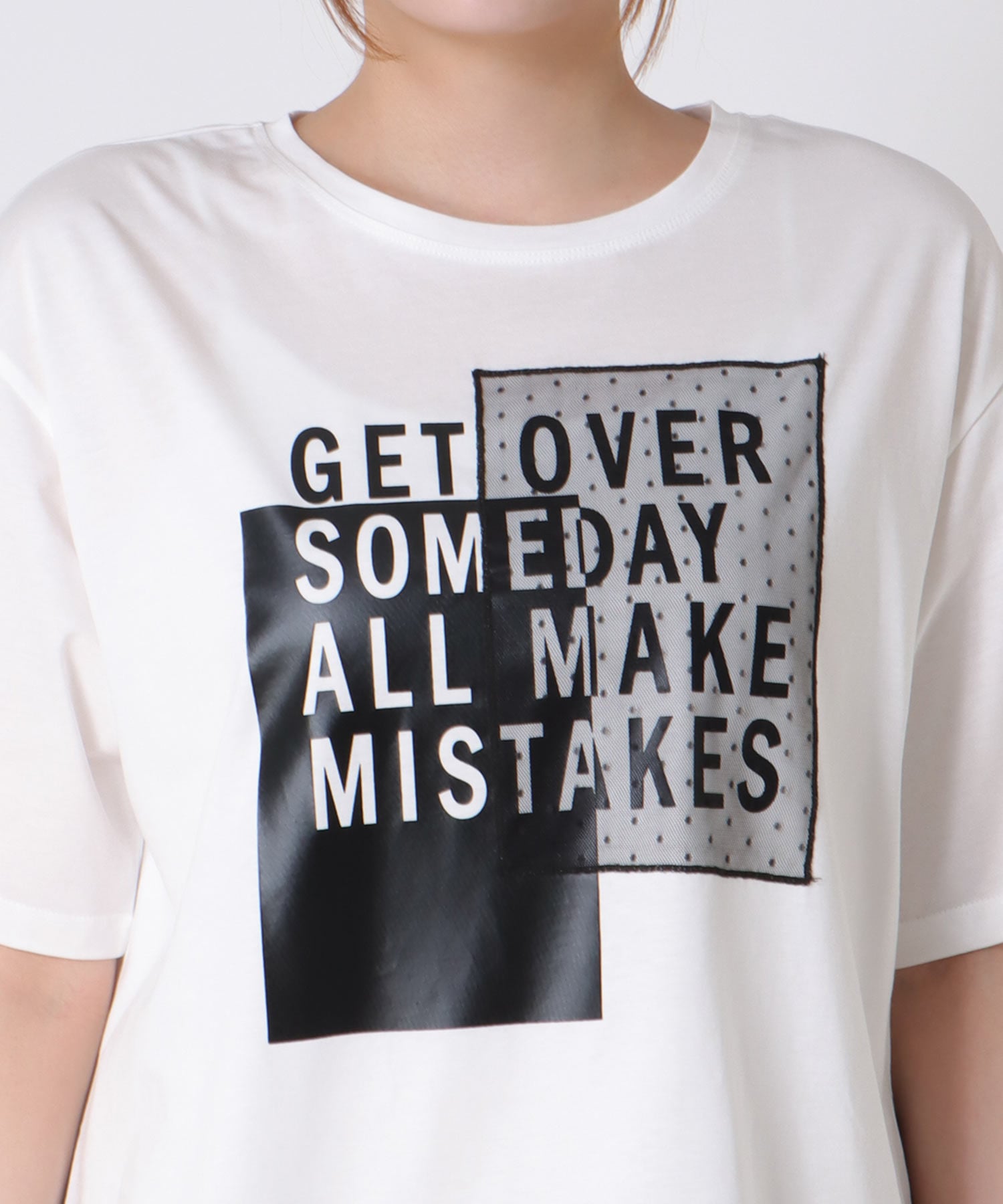 サイドファスナーロゴTシャツ