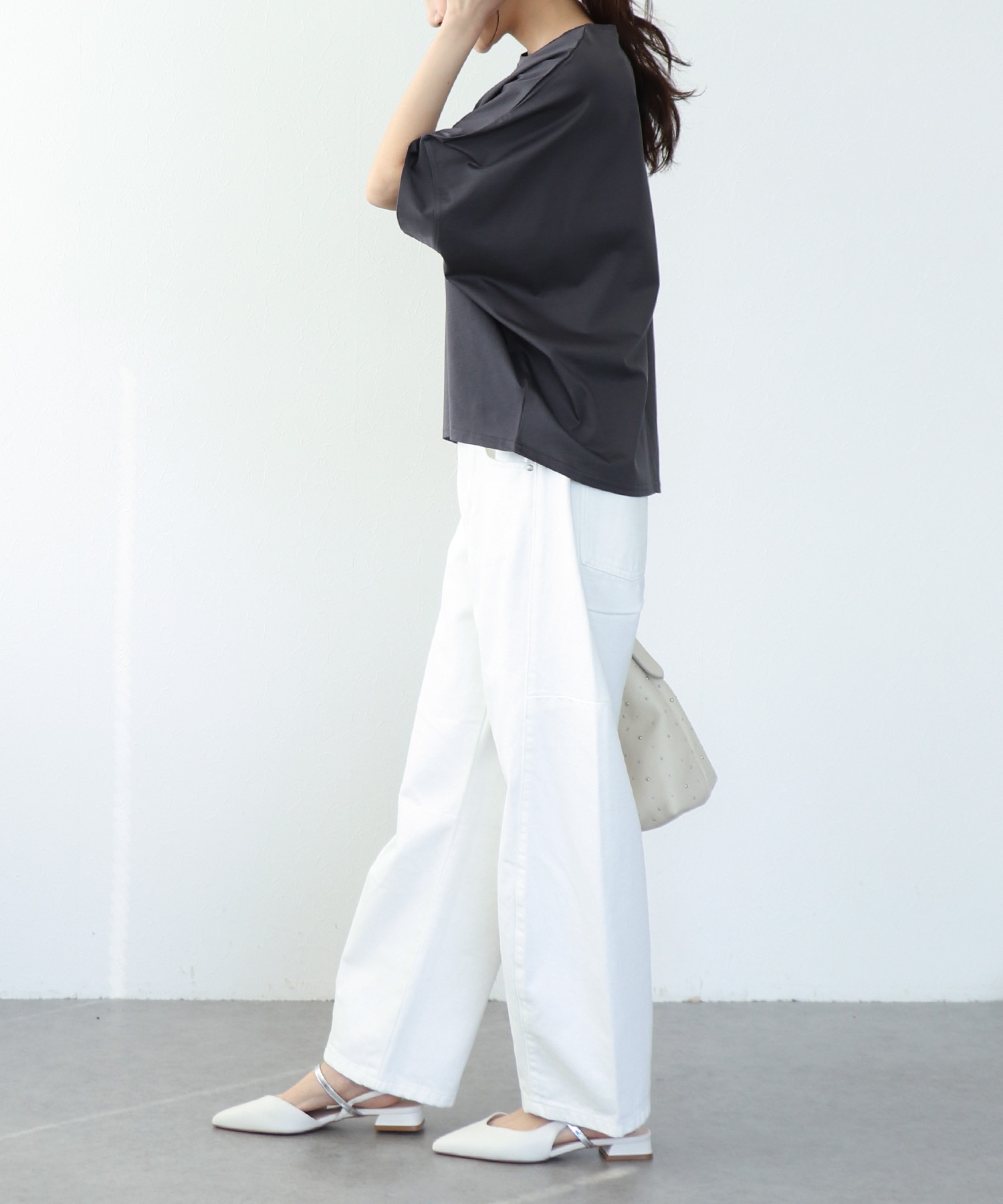 オーガンジーロゴTシャツ