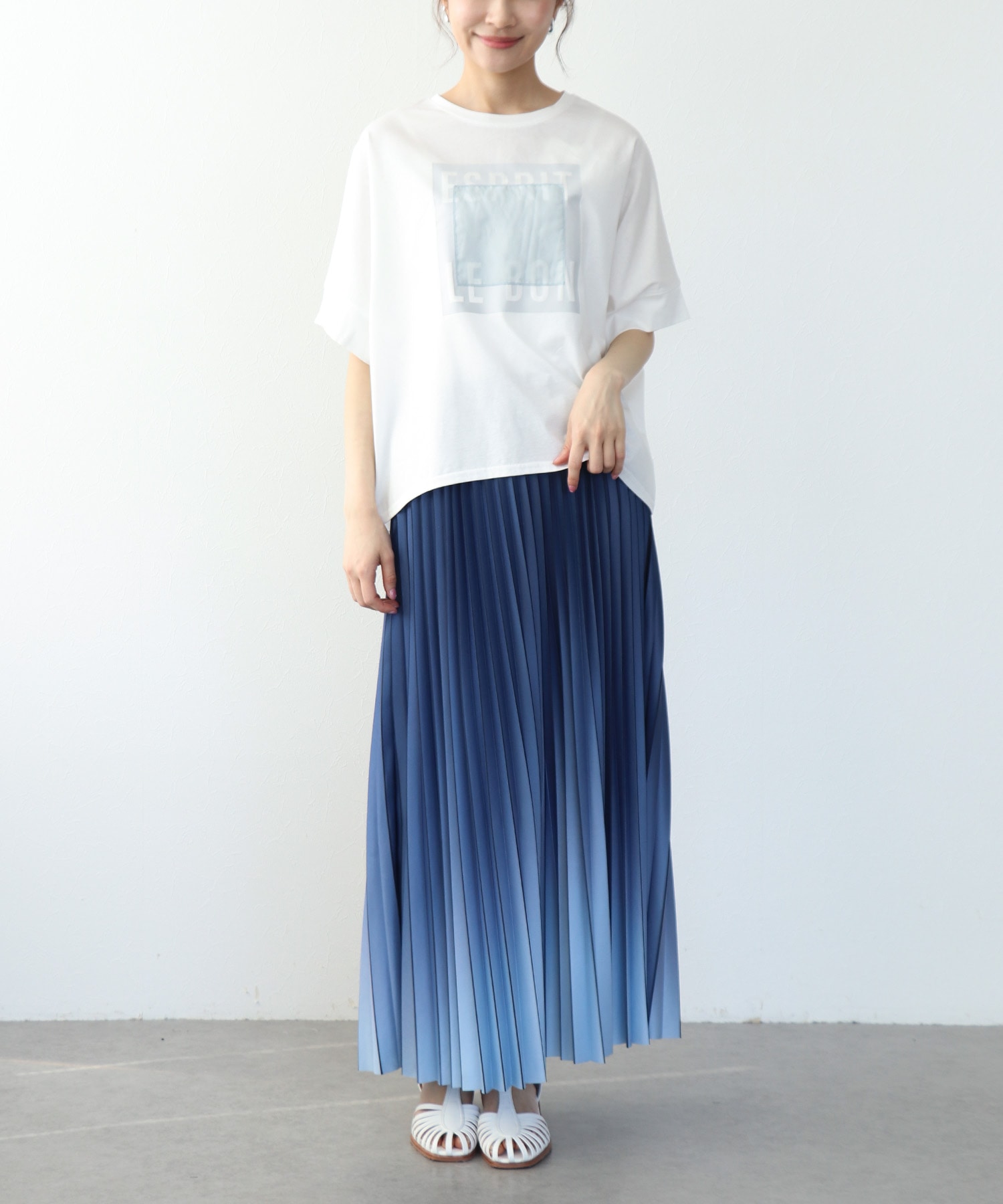 オーガンジーロゴTシャツ