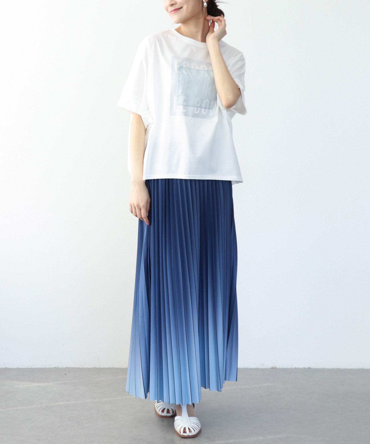 オーガンジーロゴTシャツ