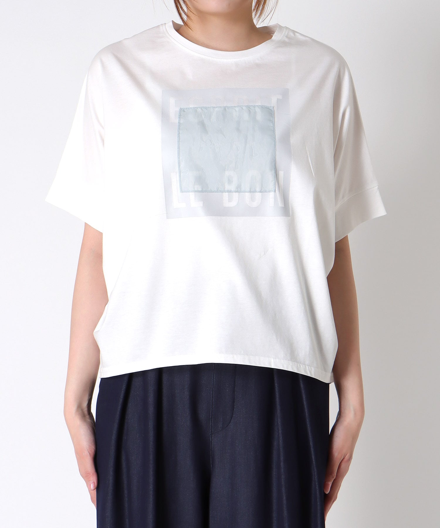 オーガンジーロゴTシャツ