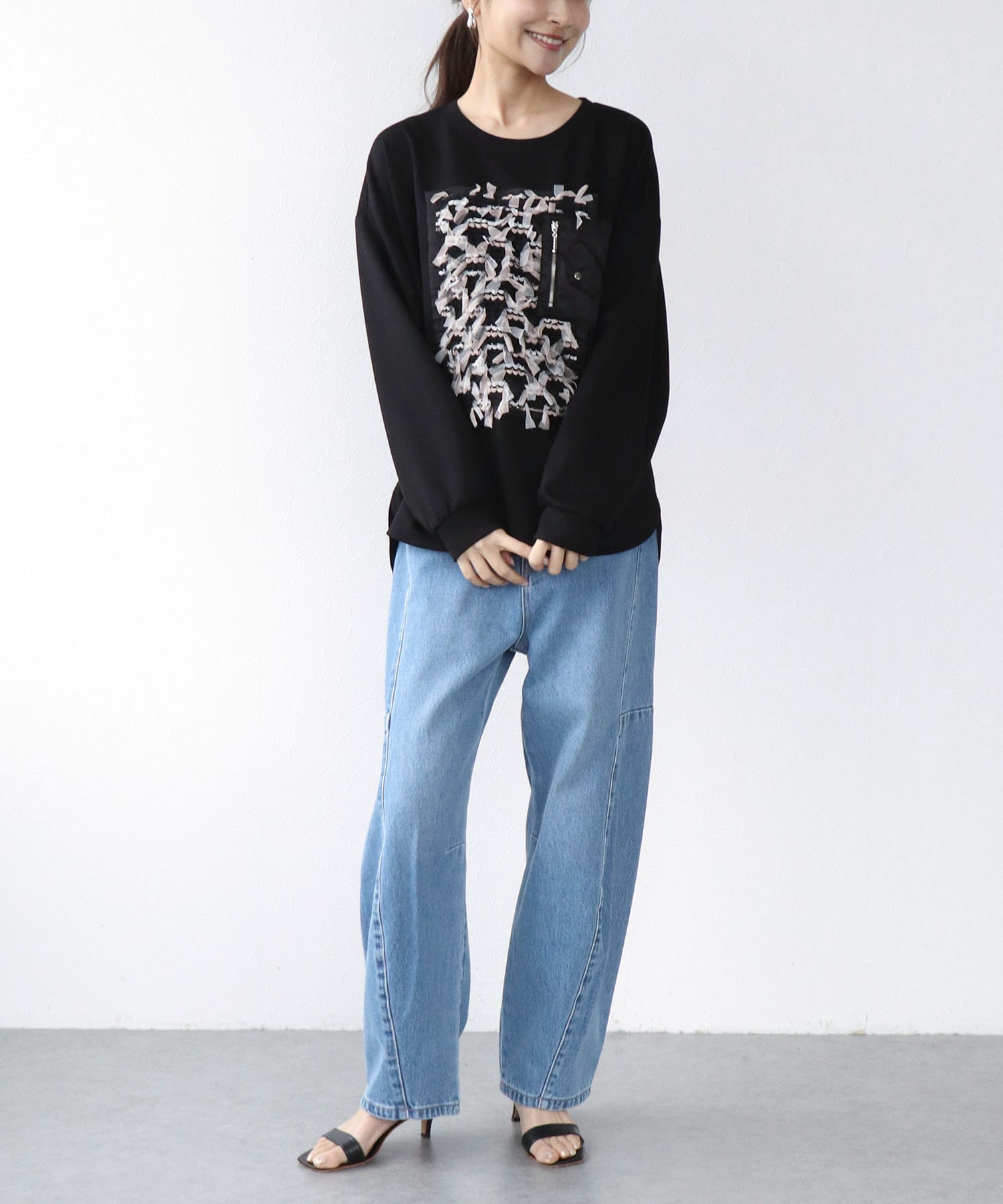 ソフトダンボールレース付ロンT