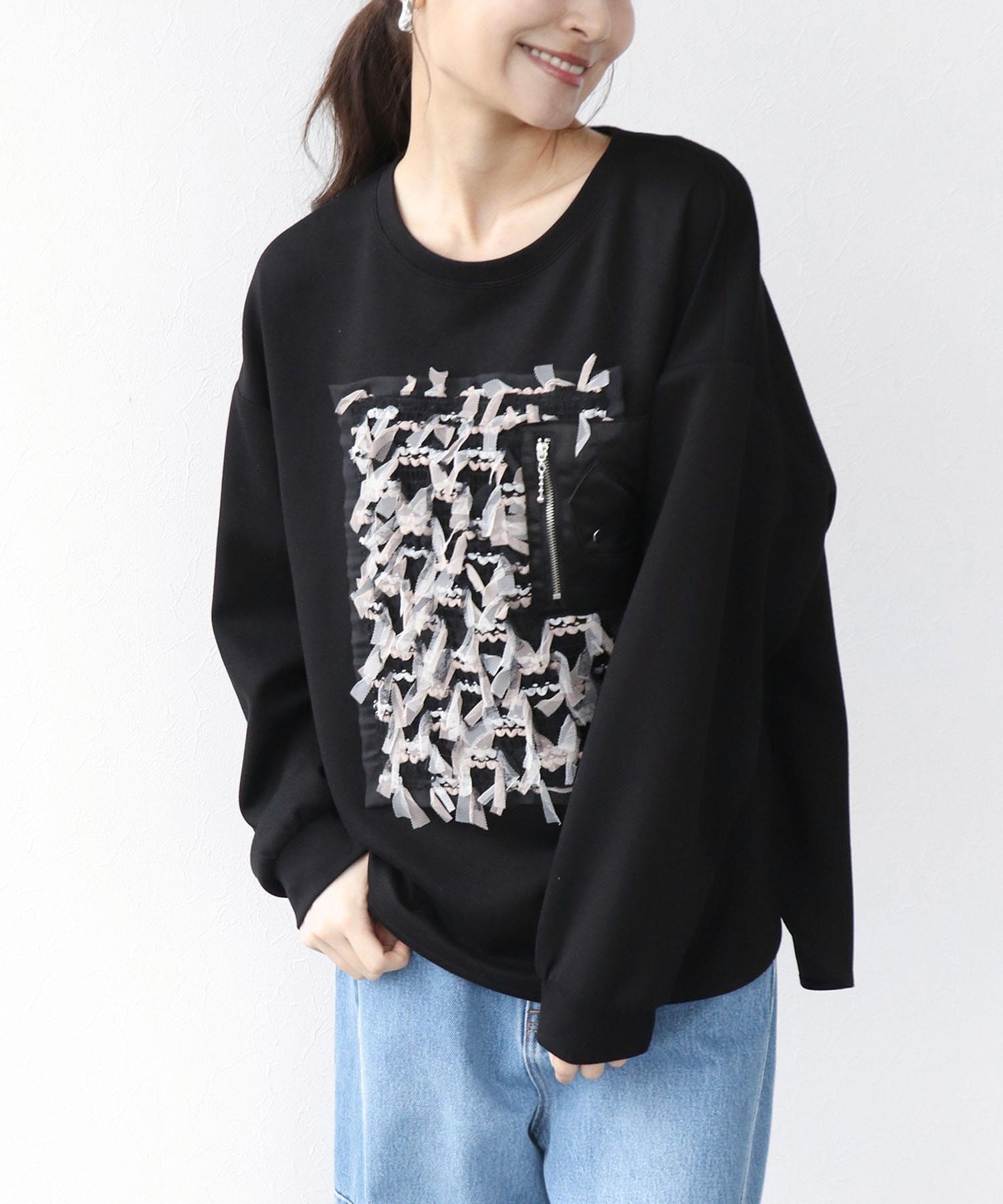 ソフトダンボールレース付ロンT