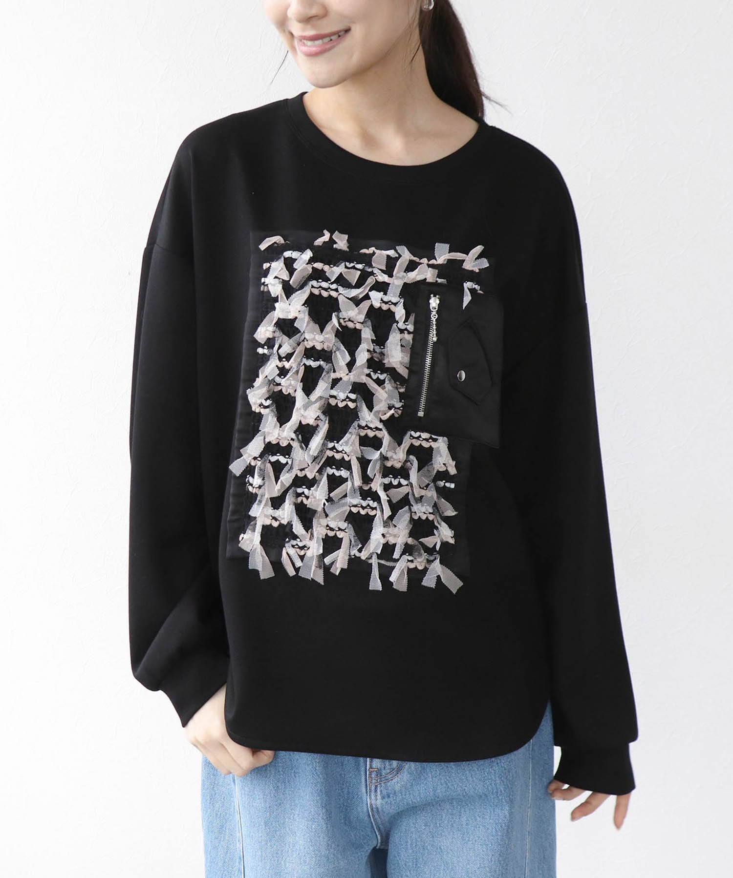 ソフトダンボールレース付ロンT