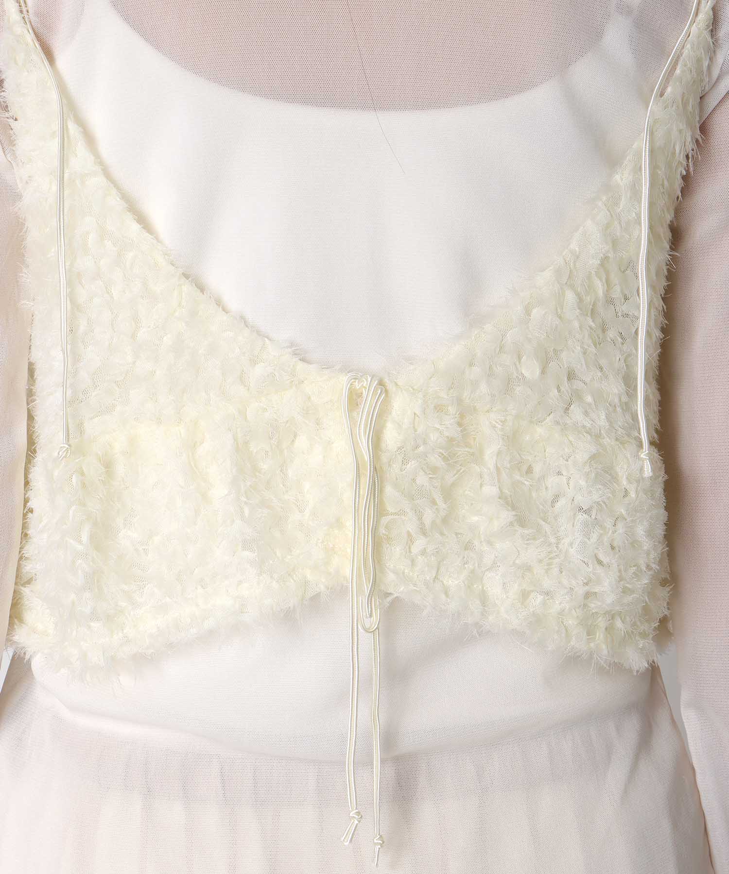 刺繍チュールビスチェ