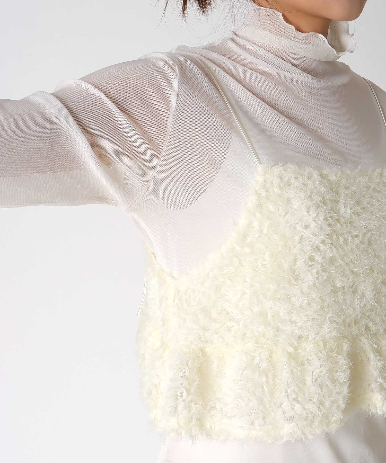 刺繍チュールビスチェ