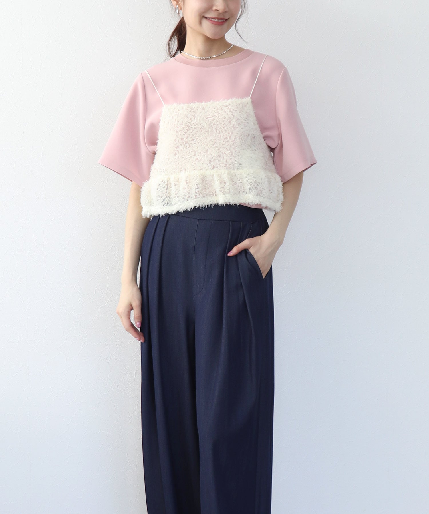 刺繍チュールビスチェ