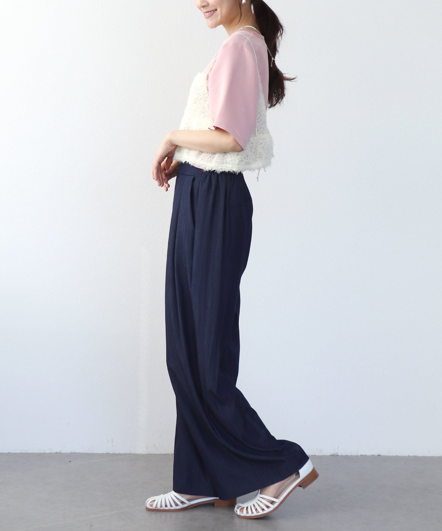 刺繍チュールビスチェ