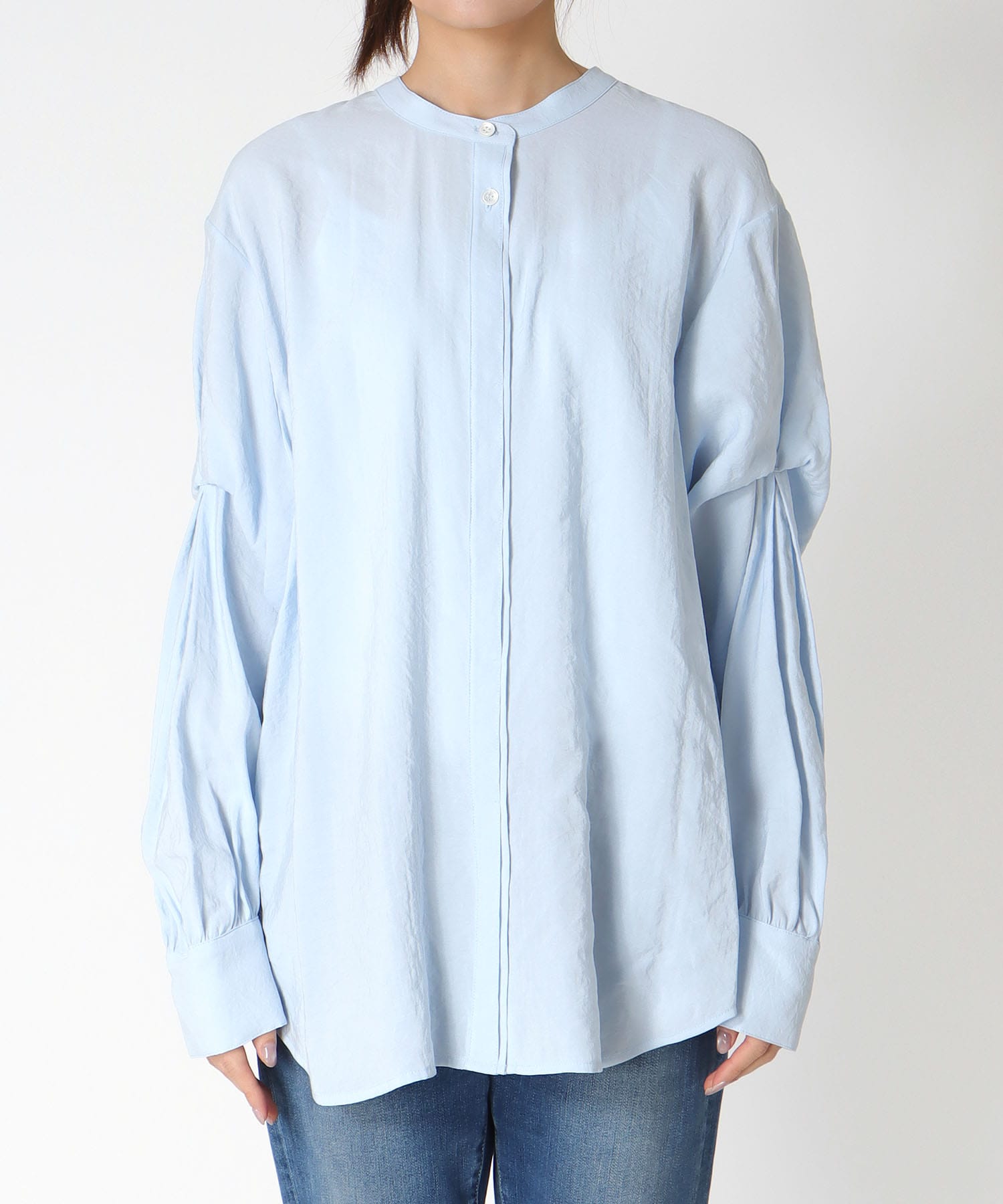 前後2wayボリュームスリーブシャツ