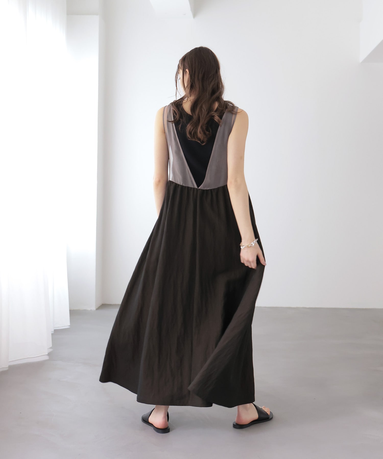 前後2wayノースリーブワンピース