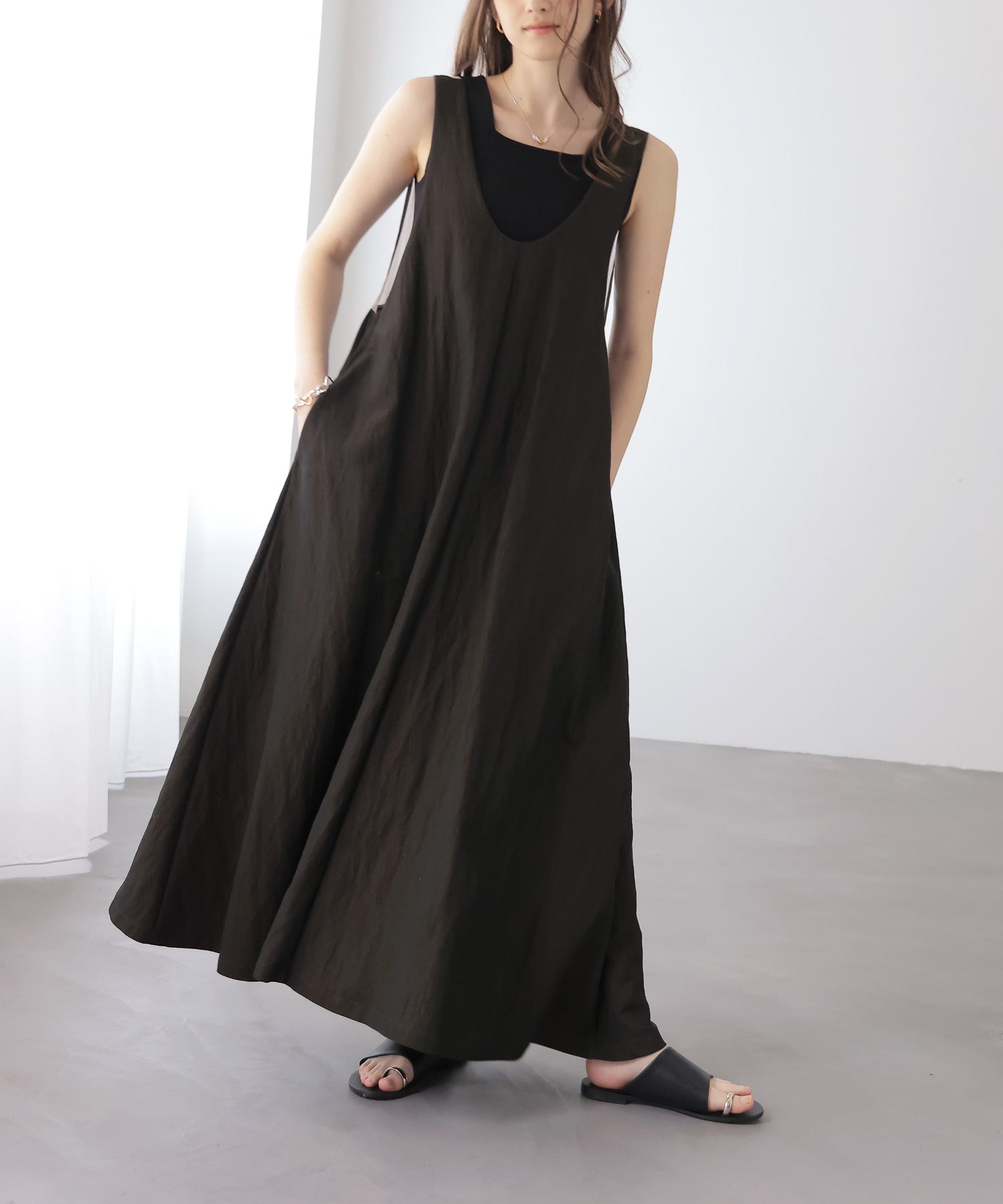 前後2wayノースリーブワンピース