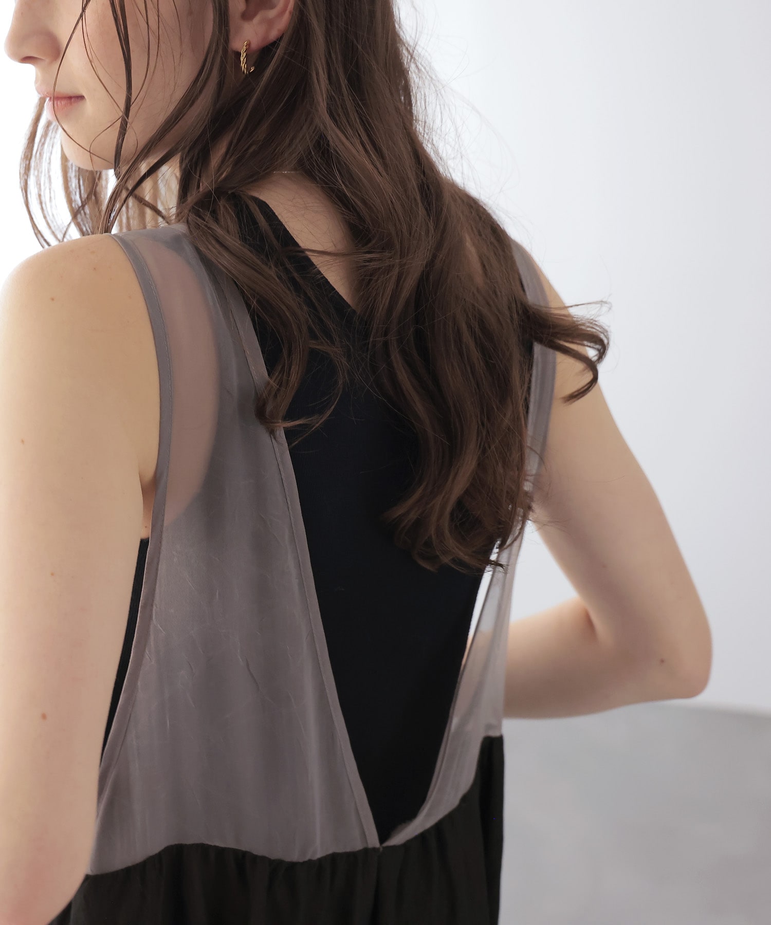 前後2wayノースリーブワンピース