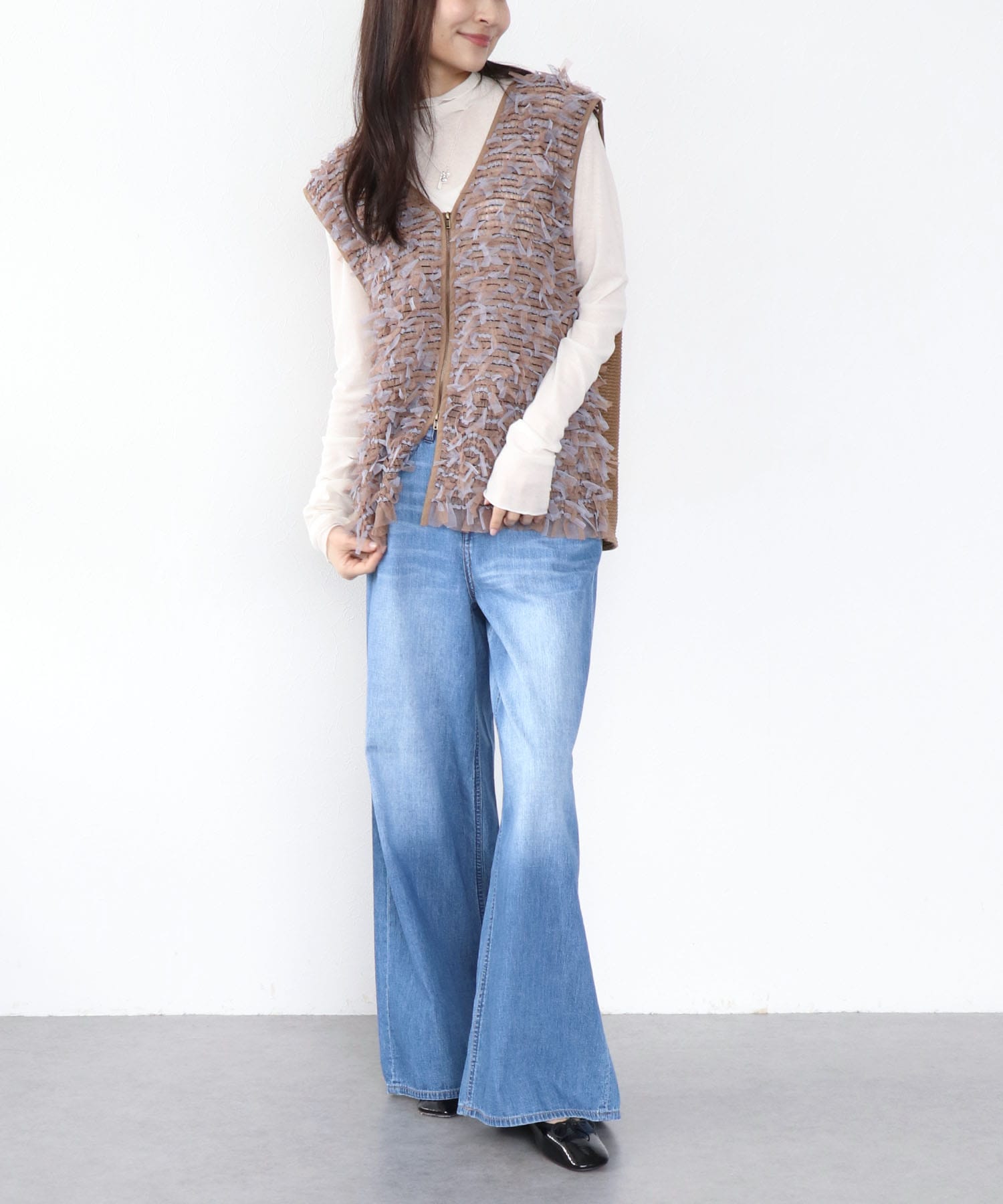 チュールレースベスト