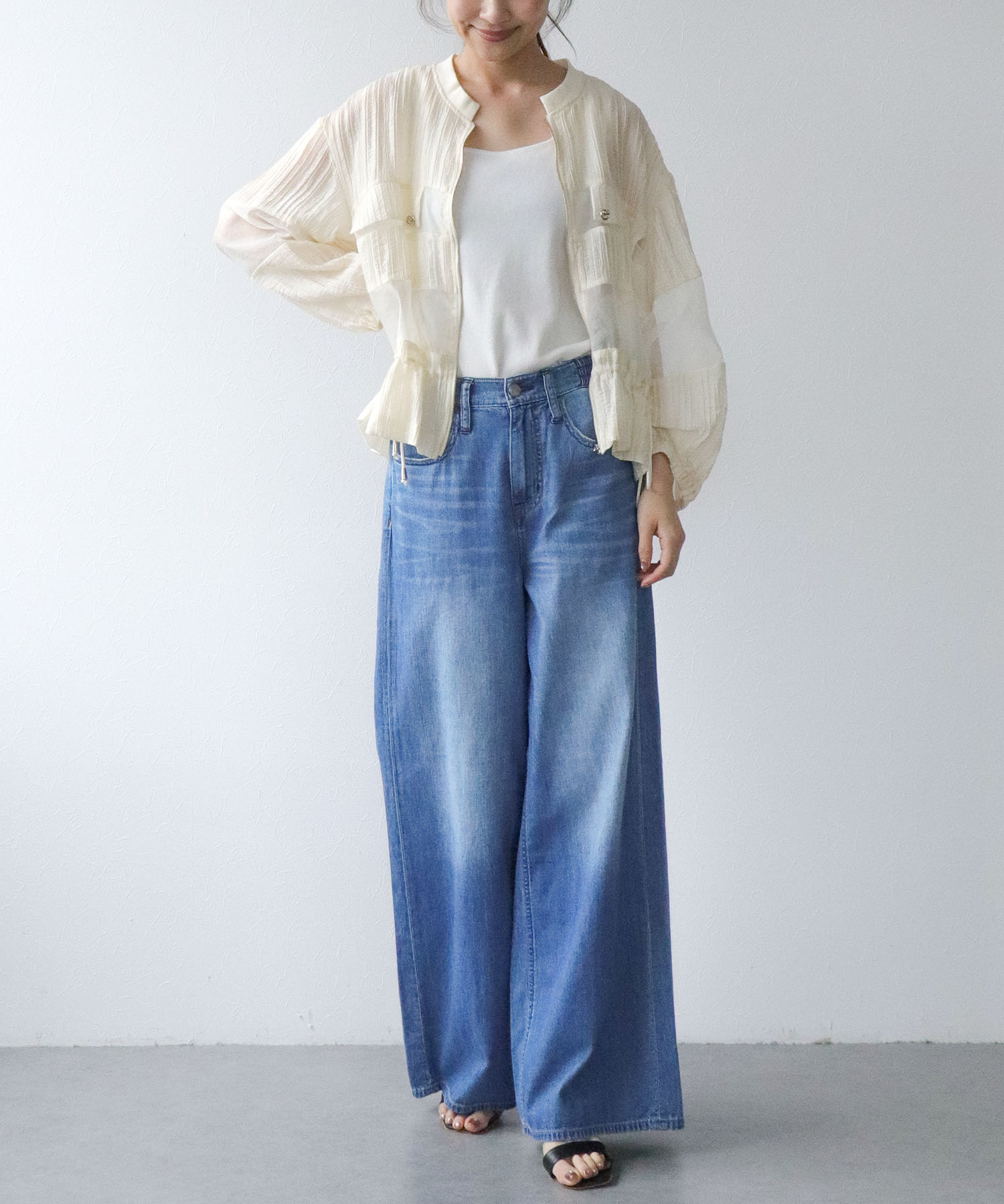 グロッシーワッシャーブルゾン