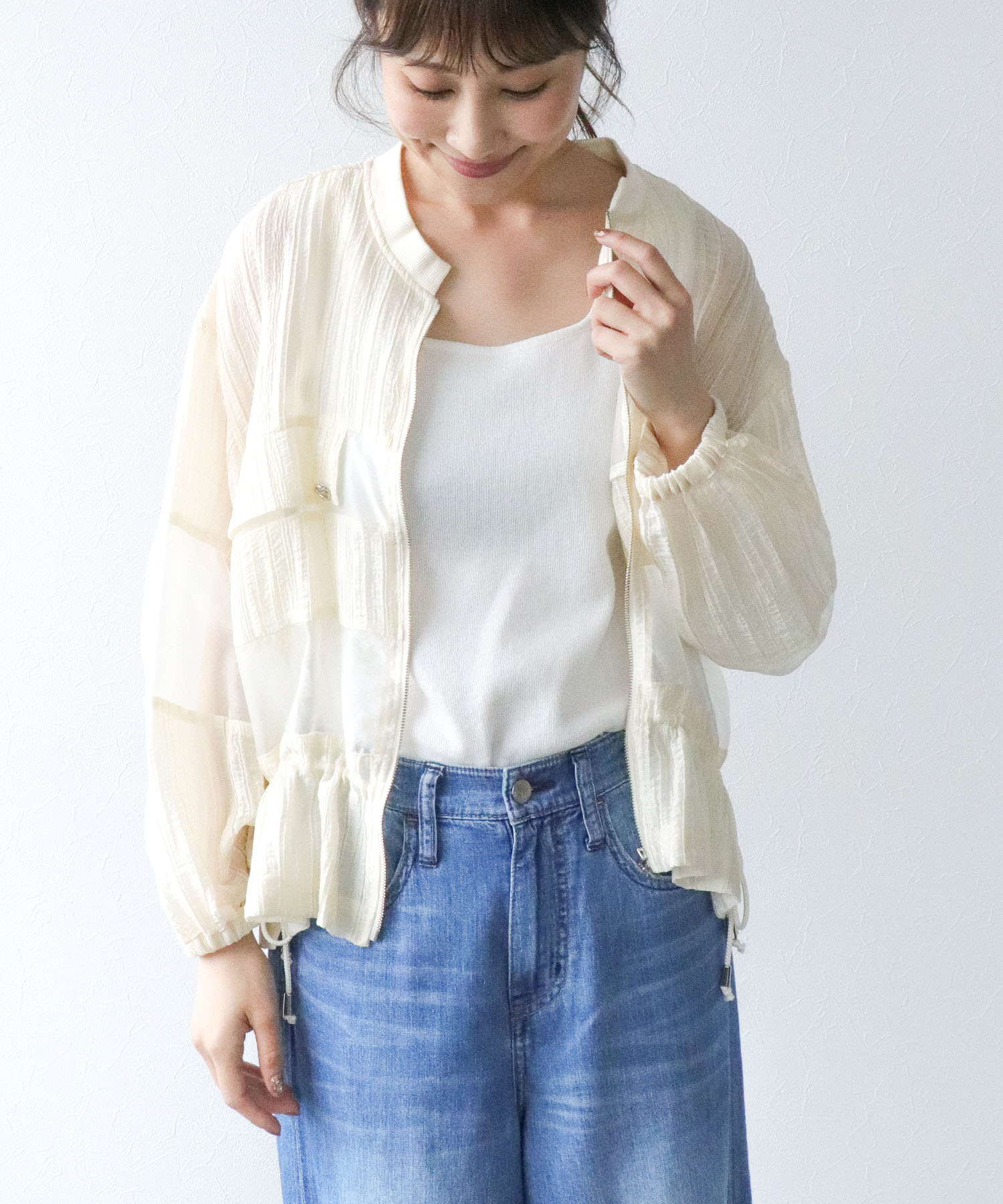 グロッシーワッシャーブルゾン