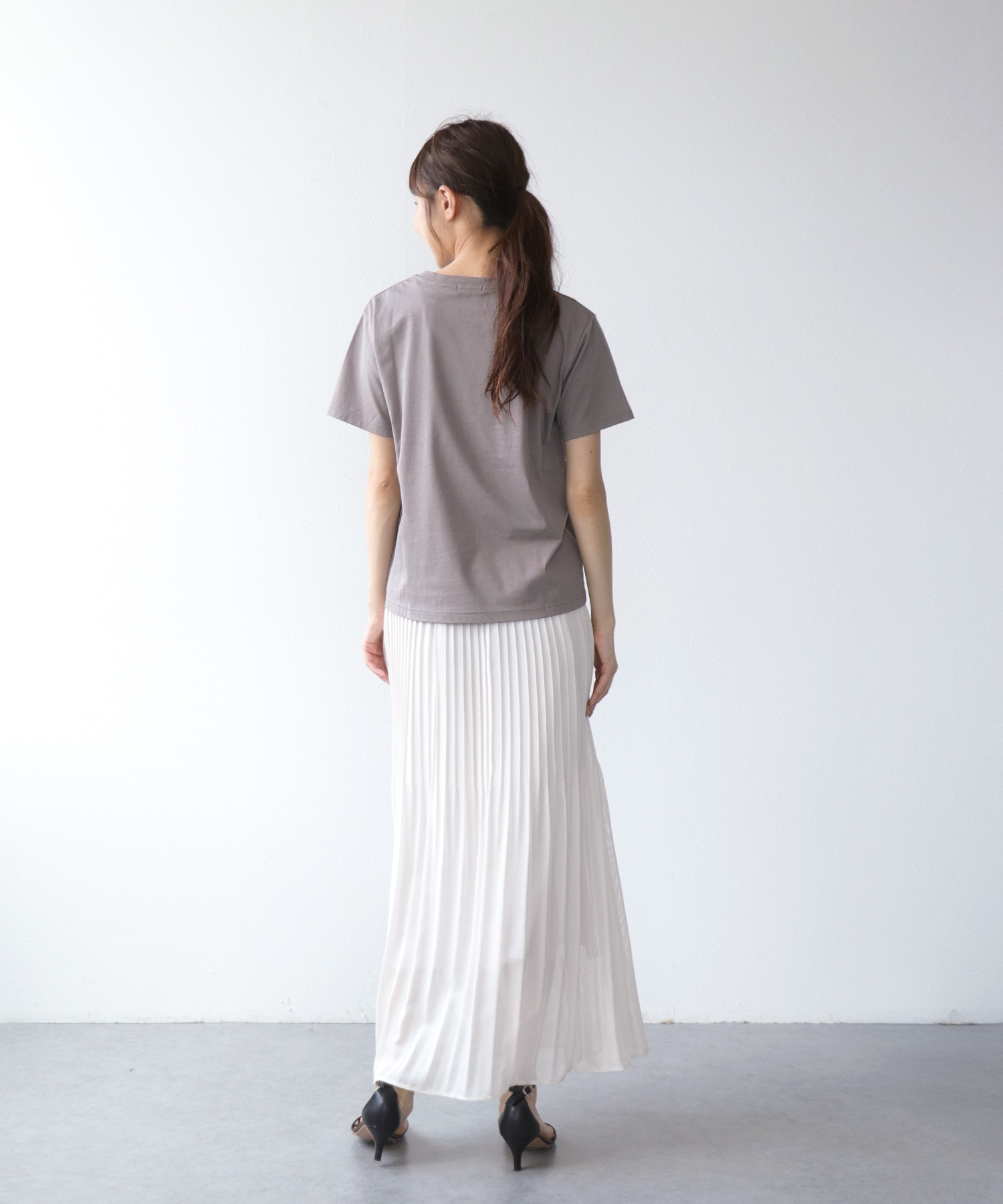シアーメッシュプリーツスカート