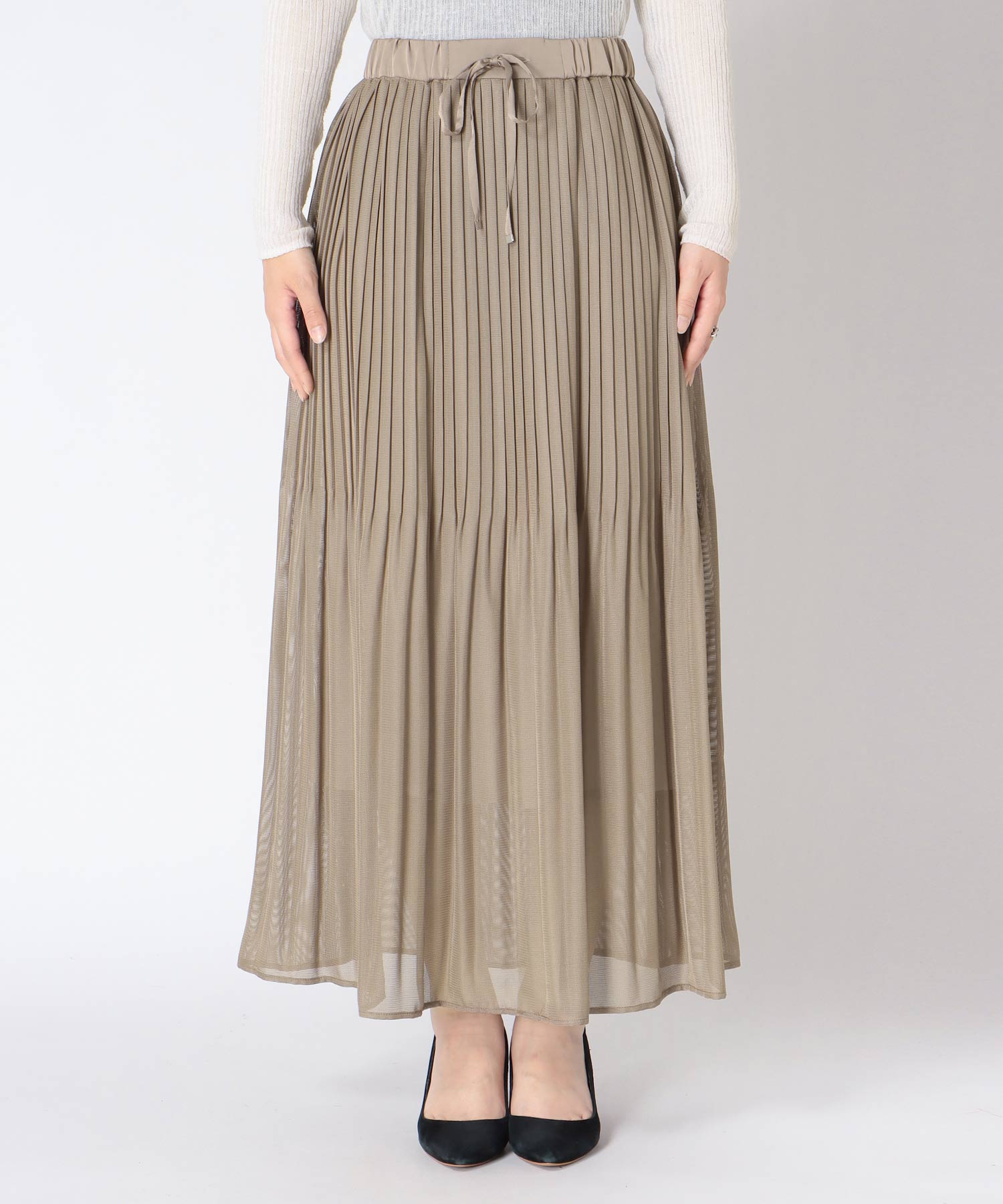 シアーメッシュプリーツスカート