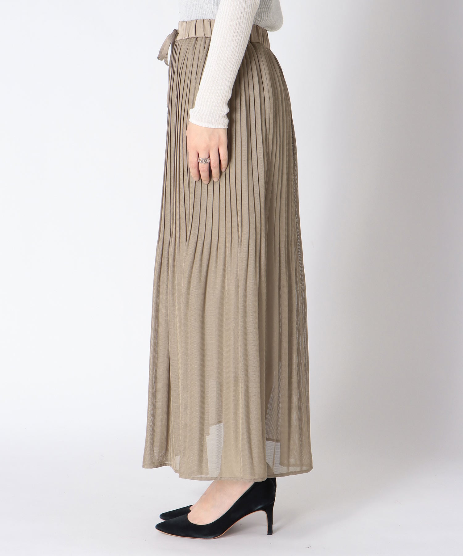シアーメッシュプリーツスカート