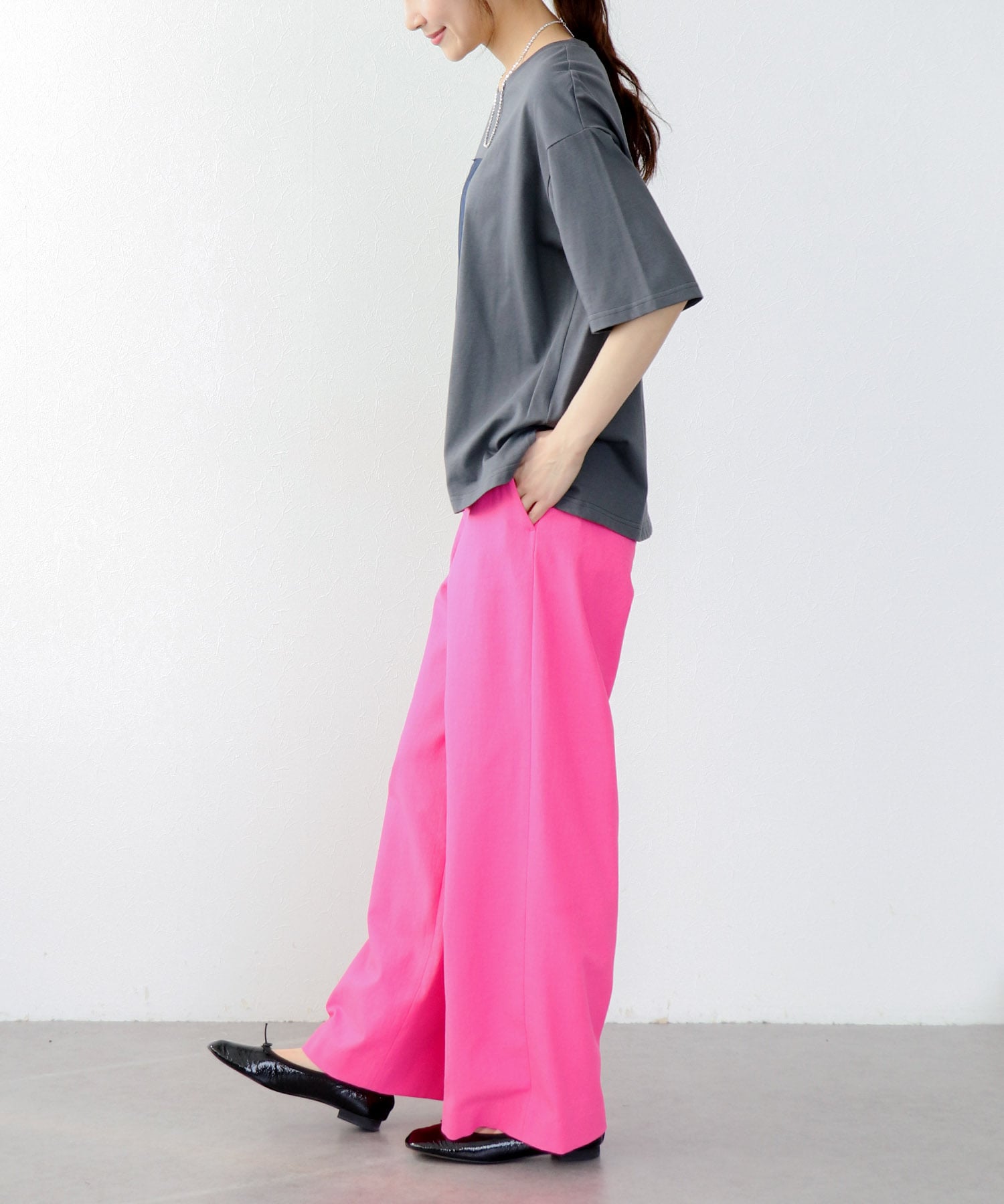 メタリックプリントTシャツ