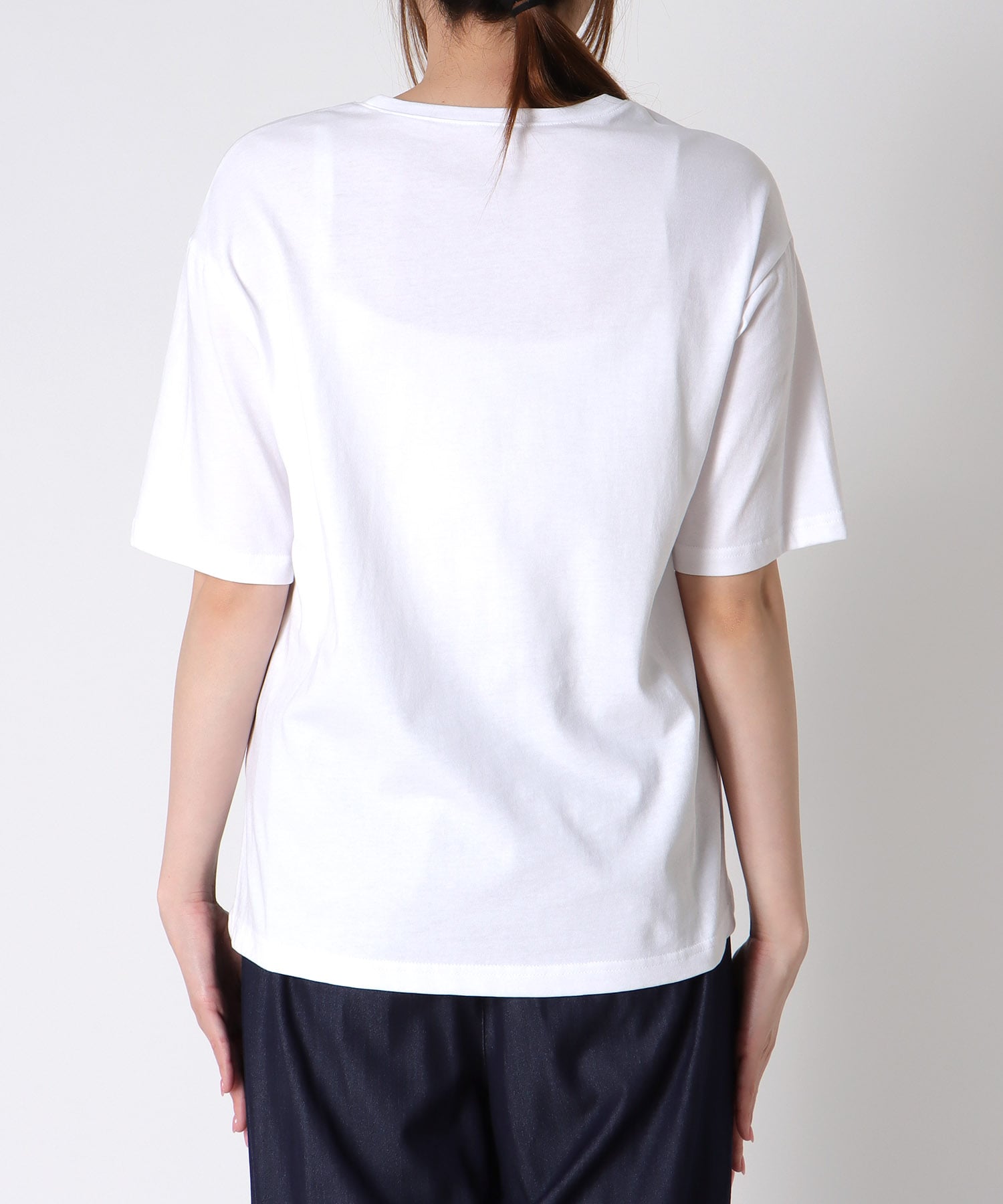 メタリックプリントTシャツ