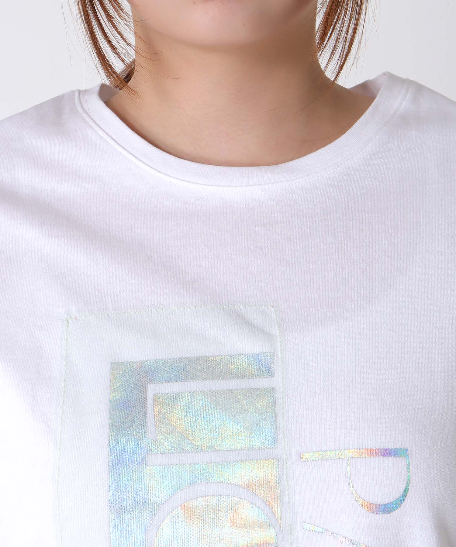 メタリックプリントTシャツ