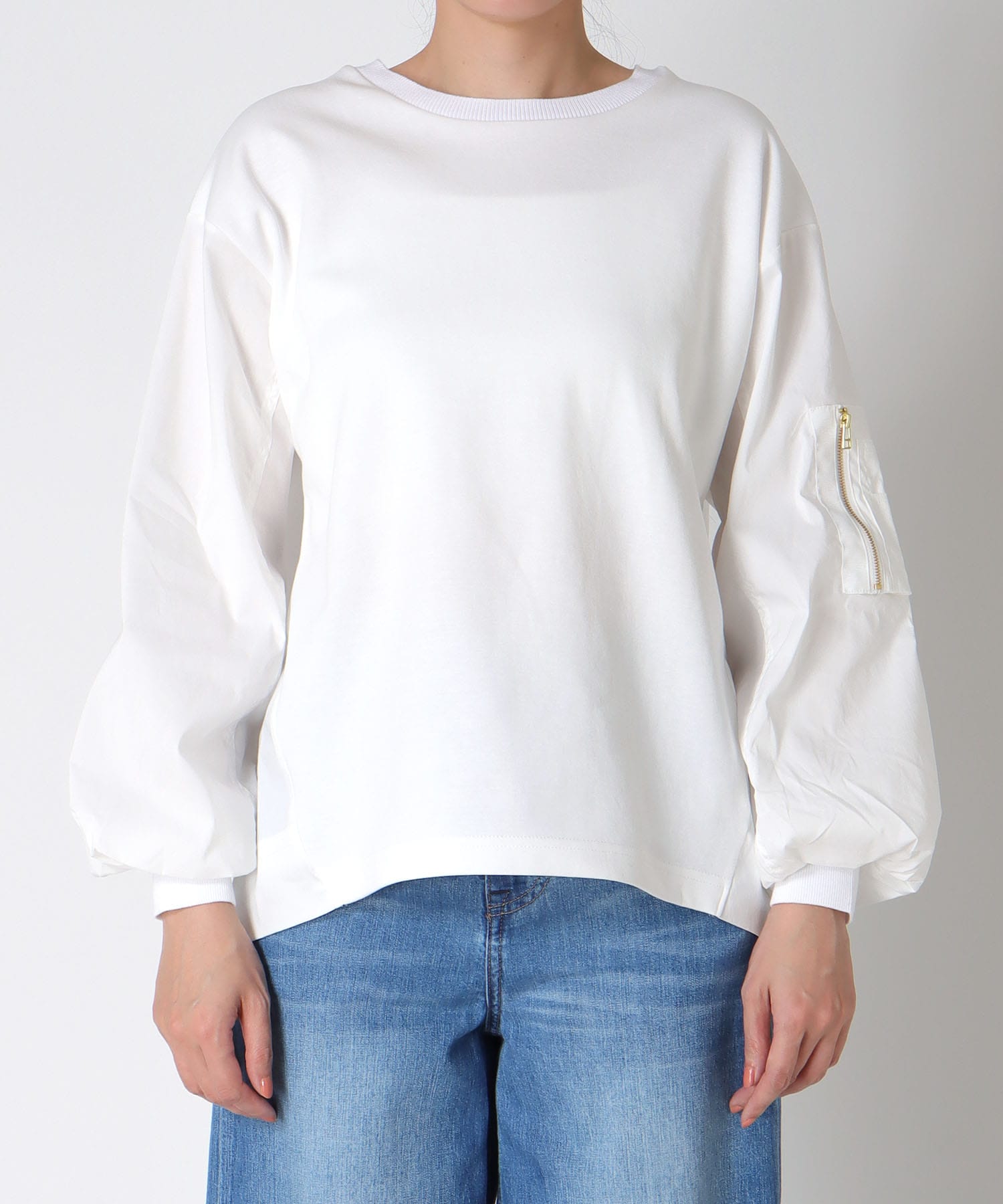 袖ドッキングダンボールトップス