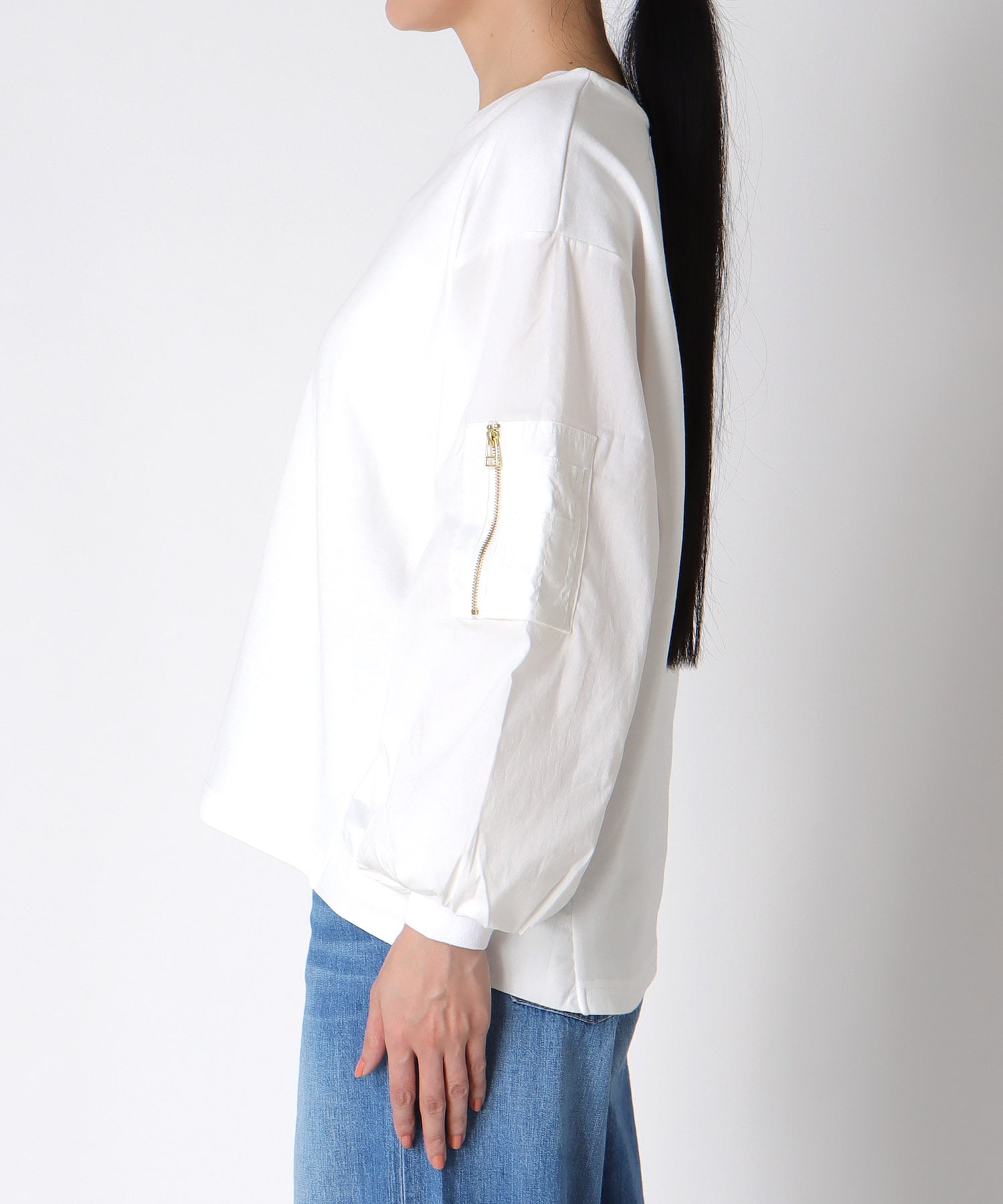 袖ドッキングダンボールトップス