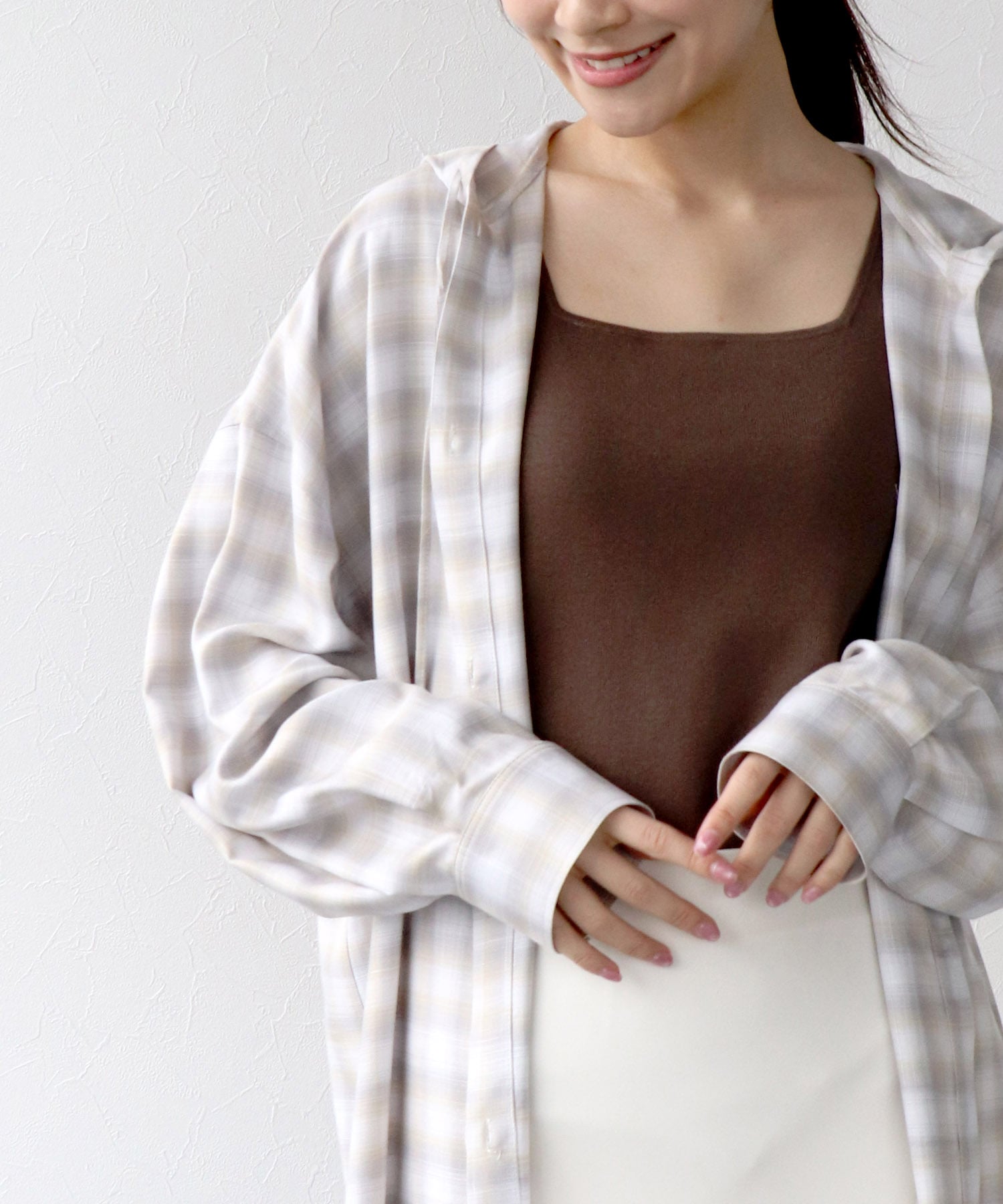 前後2wayスクエアタンクトップ