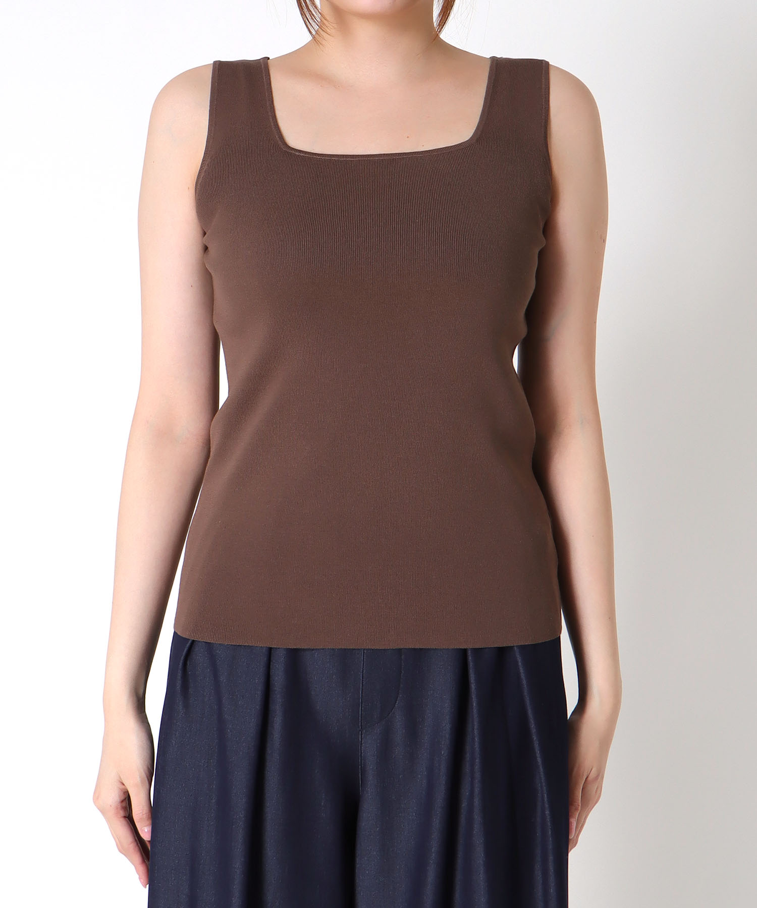 前後2wayスクエアタンクトップ