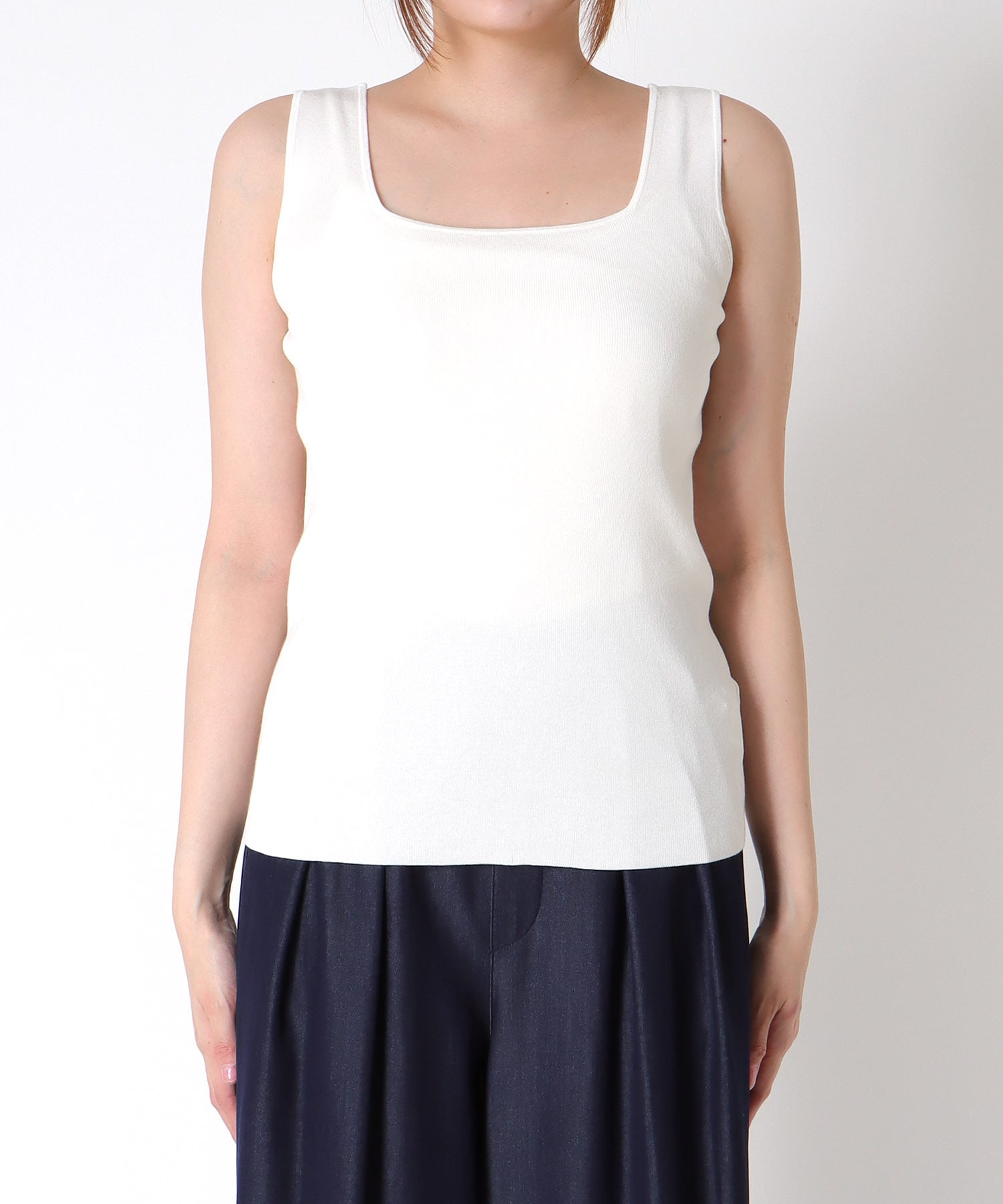 前後2wayスクエアタンクトップ