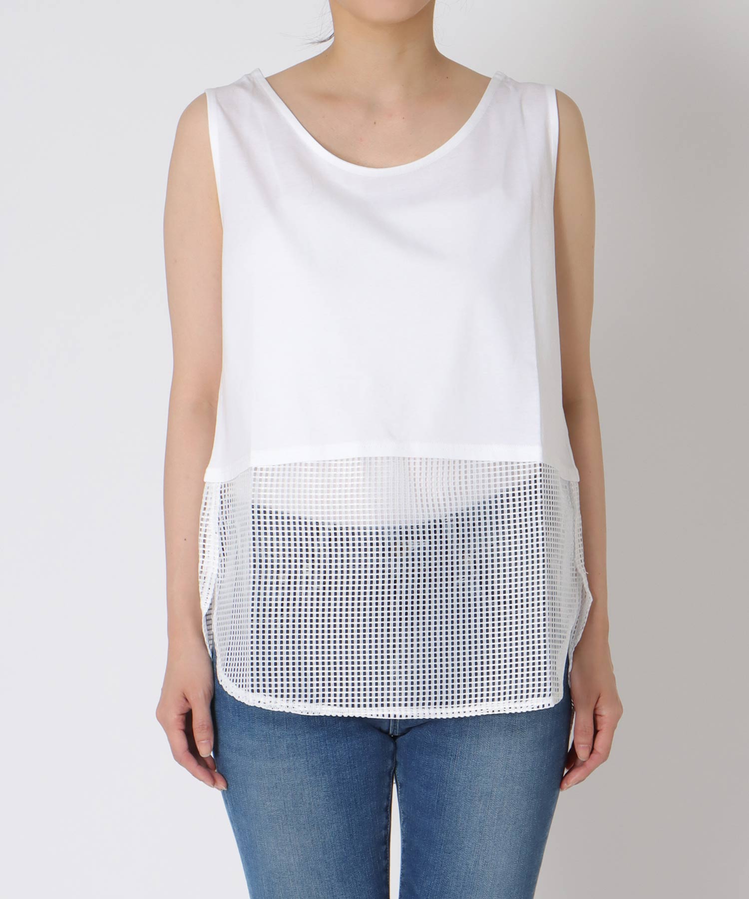 レイヤード柄タンクトップ