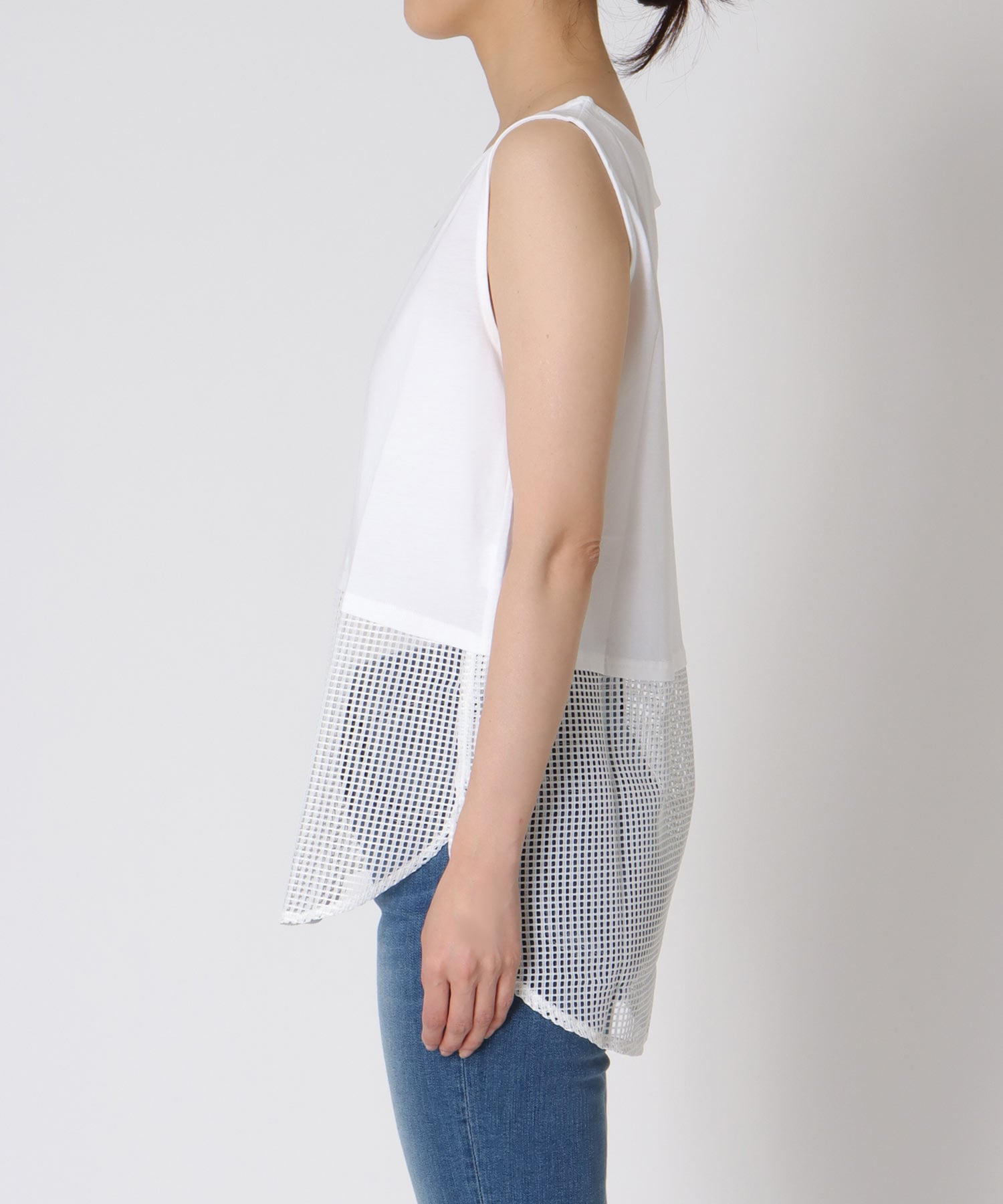 レイヤード柄タンクトップ