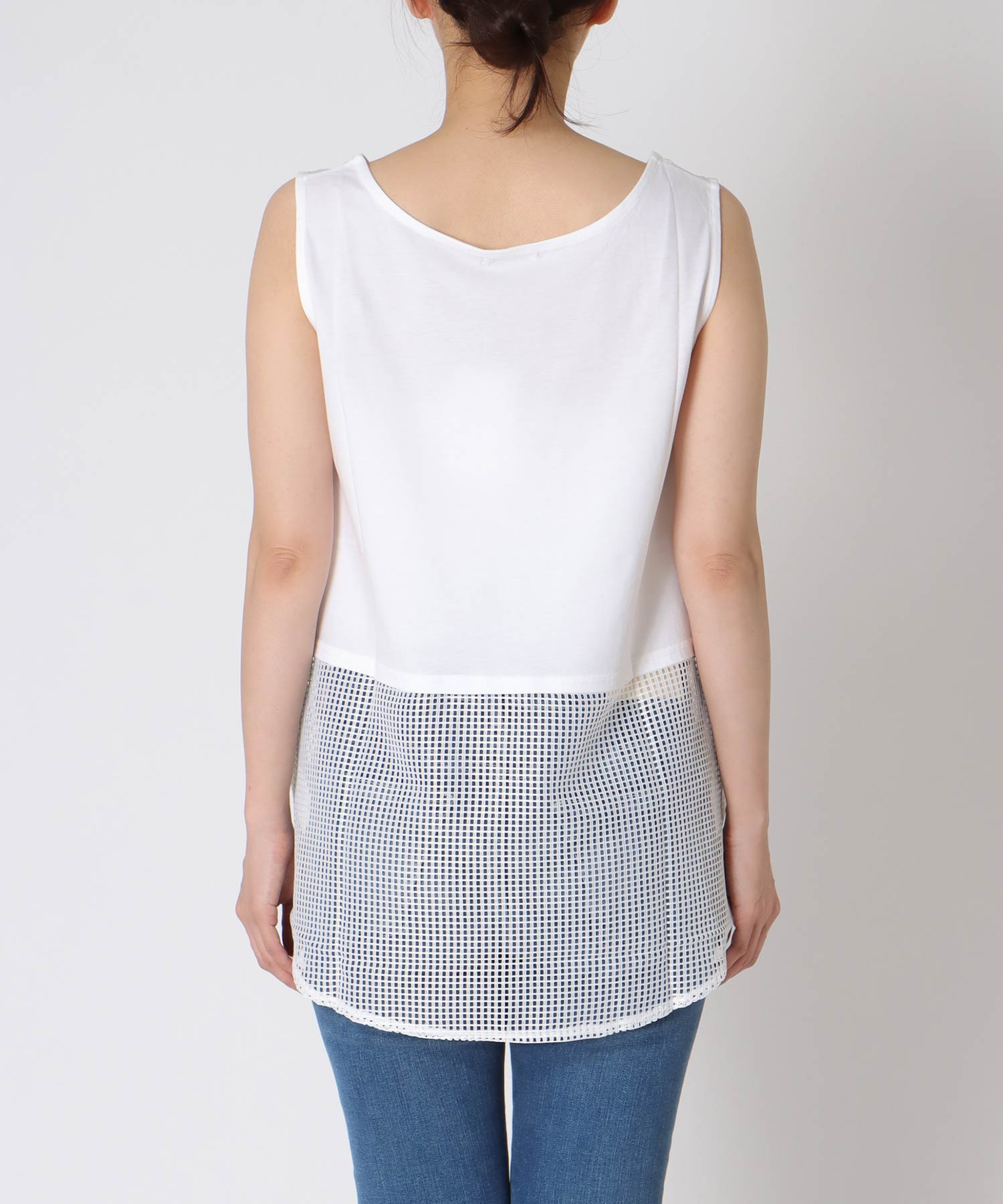 レイヤード柄タンクトップ