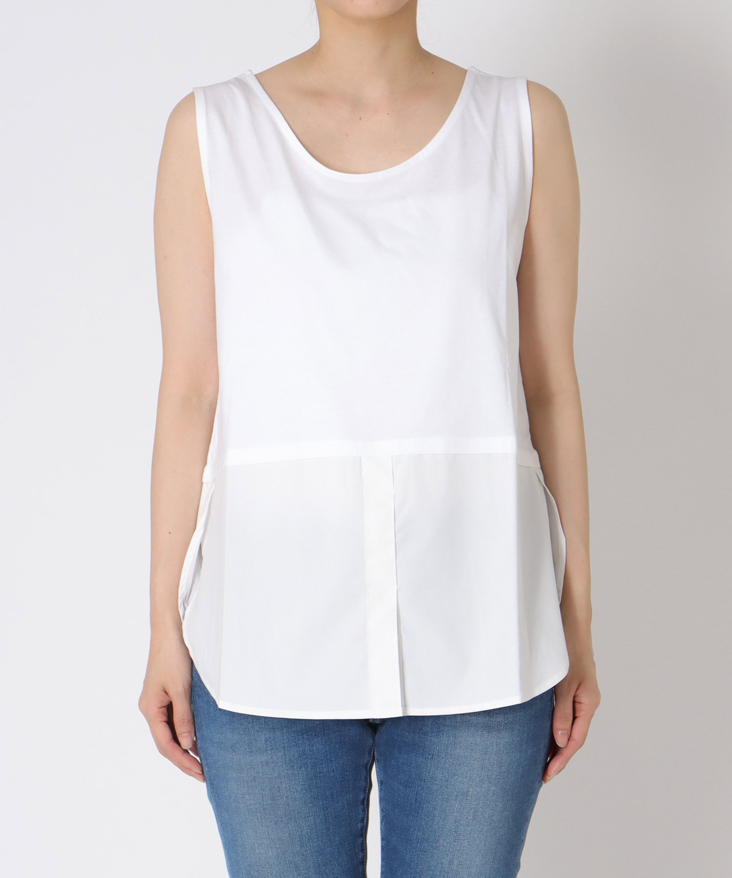 レイヤード無地タンクトップ