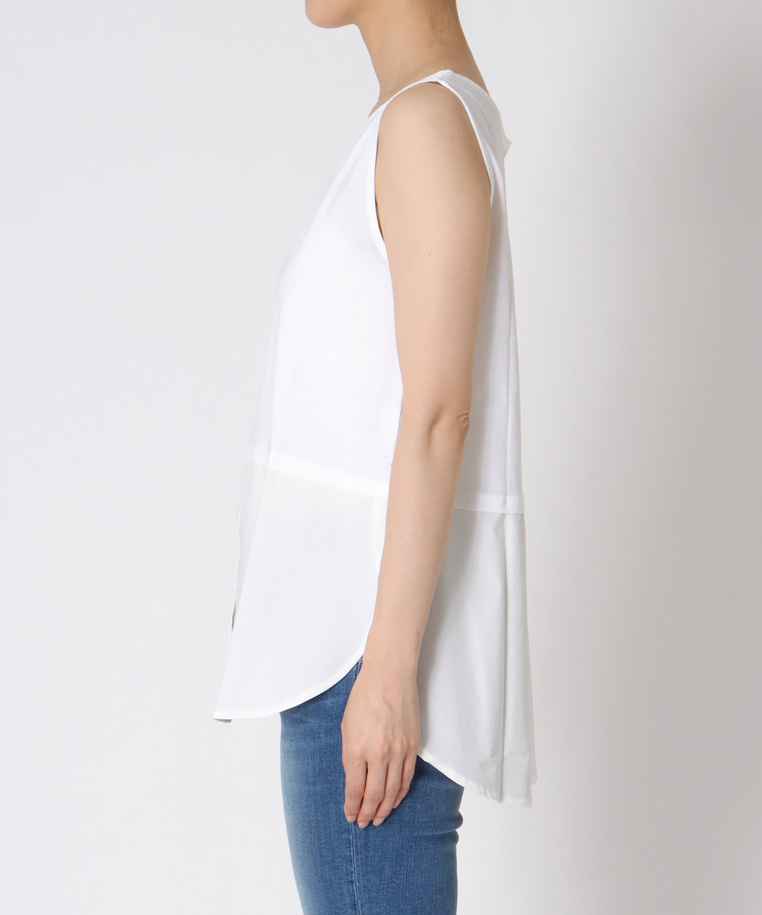 レイヤード無地タンクトップ