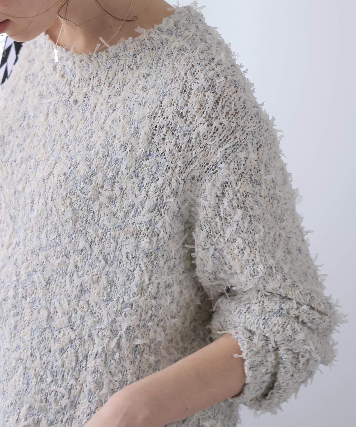 リボンチュールニット