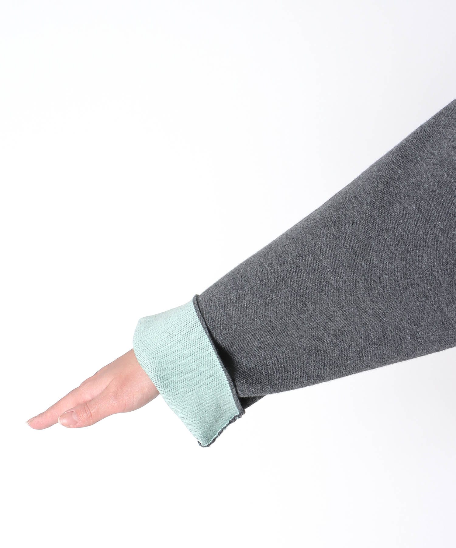 ダブルフェイスノーカラーカーディガン