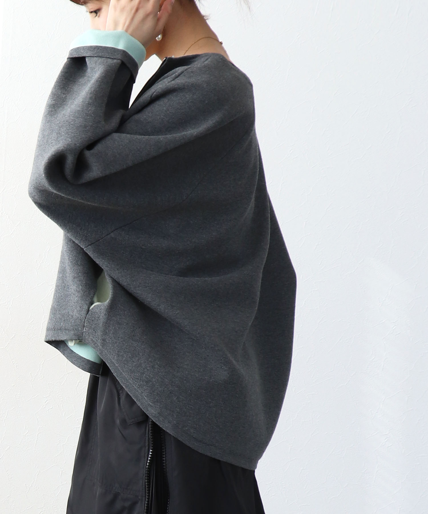 ダブルフェイスドルマンカーディガン