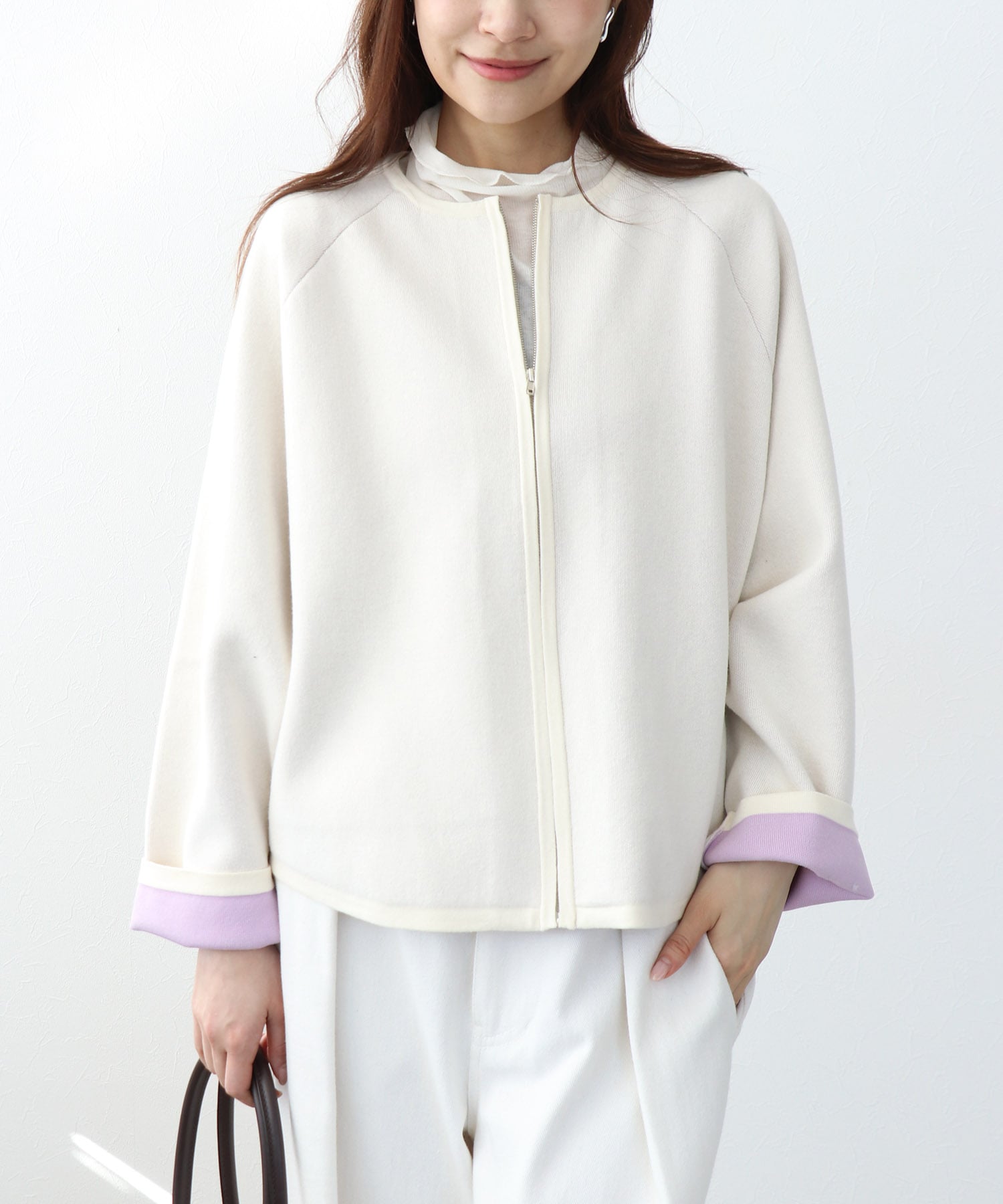 ダブルフェイスドルマンカーディガン